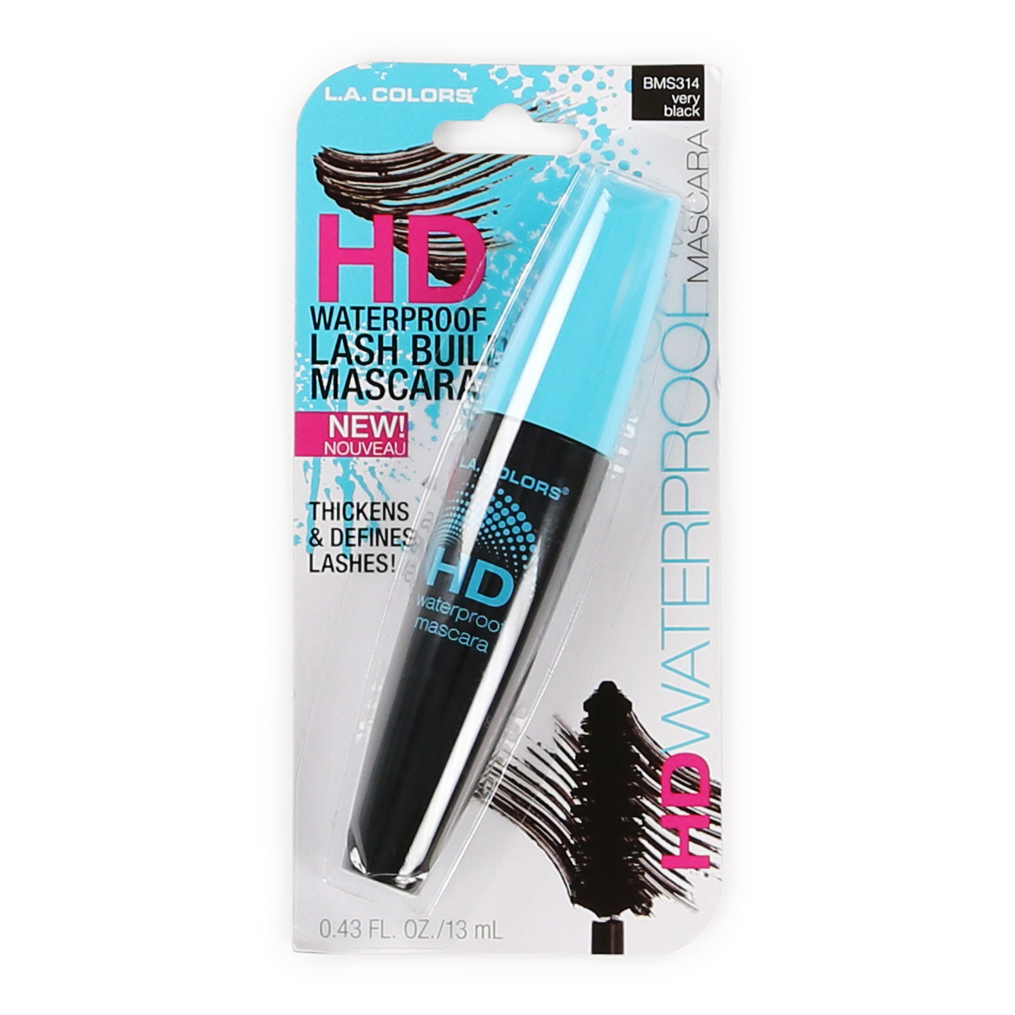 L.A. Colors® Hd Lash Build Waterproof Mascara - Very Black