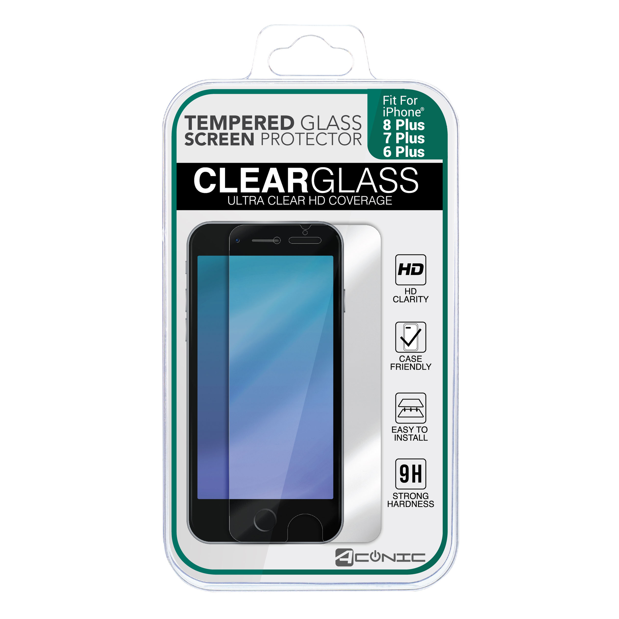 iPhone 8 Plus®/ 7 Plus®/ 6 Plus® Tempered Glass Screen Protector