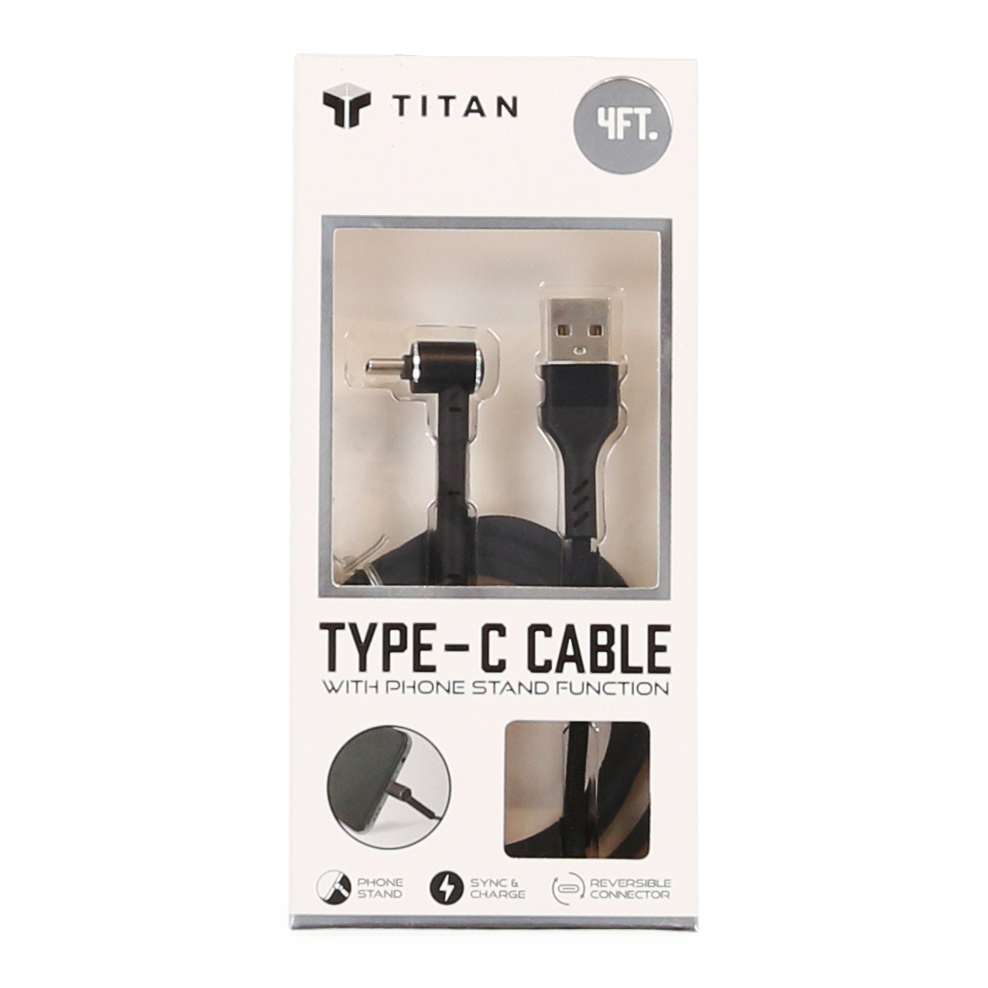 4ft USB-C Cable w/ Phone Stand Function