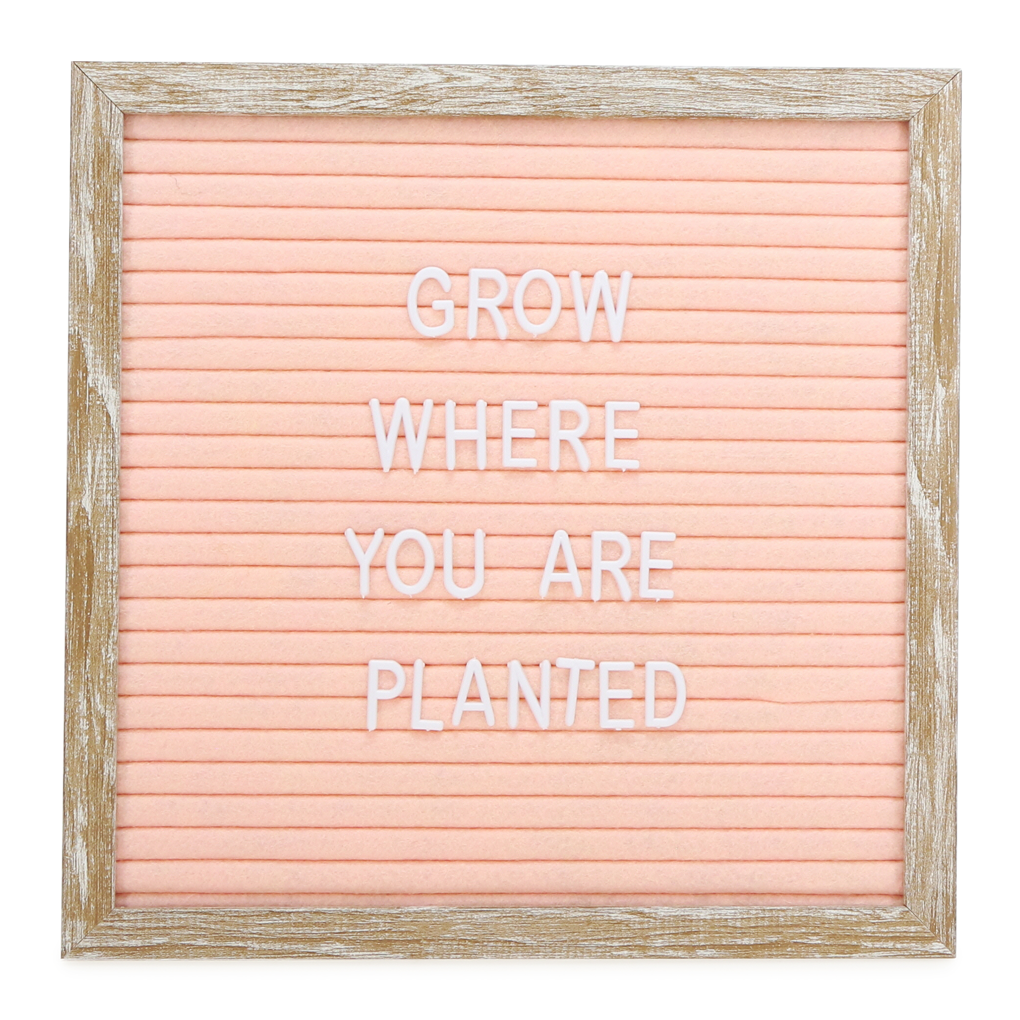 Cafe Felt Letterboard 10in - Peach w/ Wood Frame