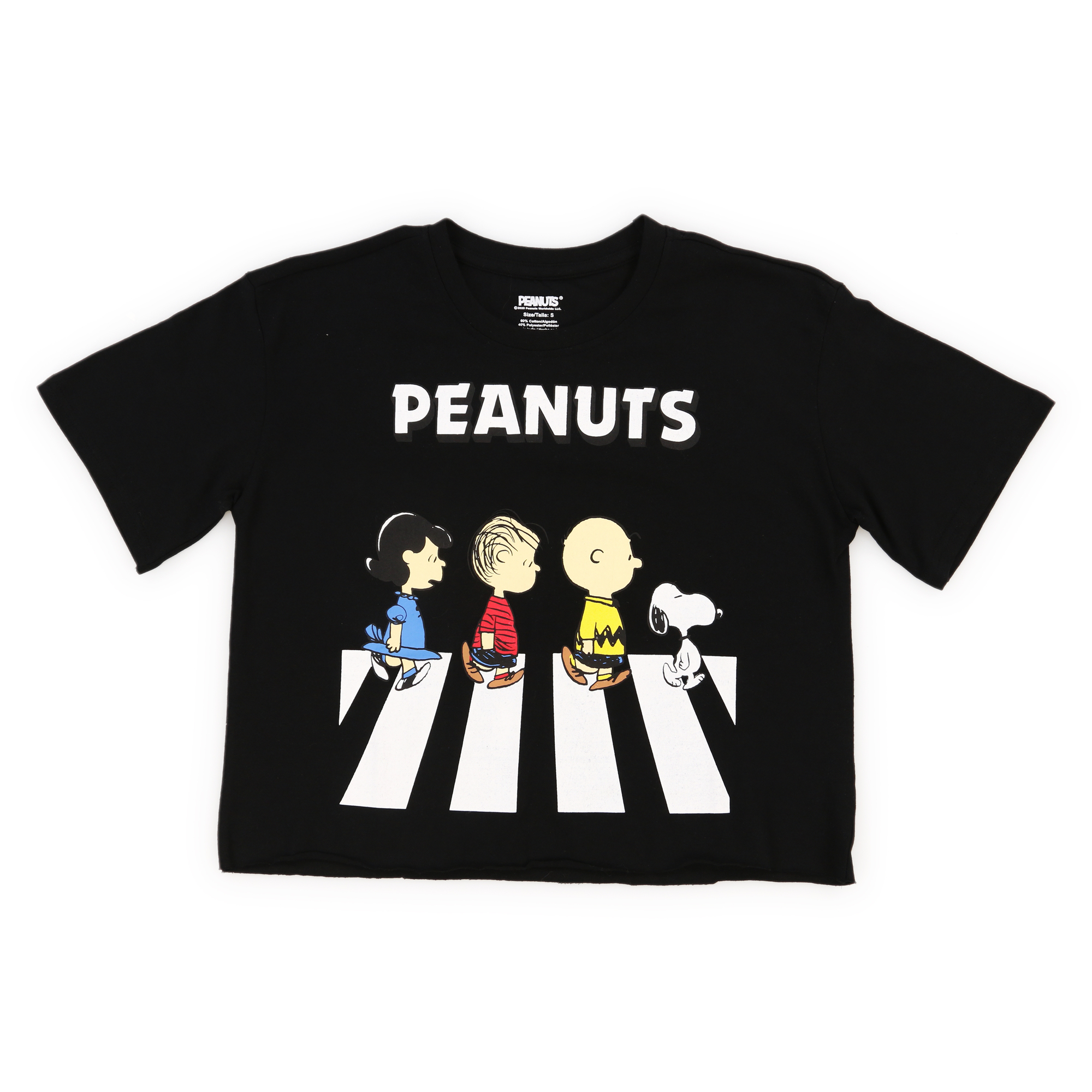 Juniors Peanuts® Abbey Road Cropped Graphic Tee