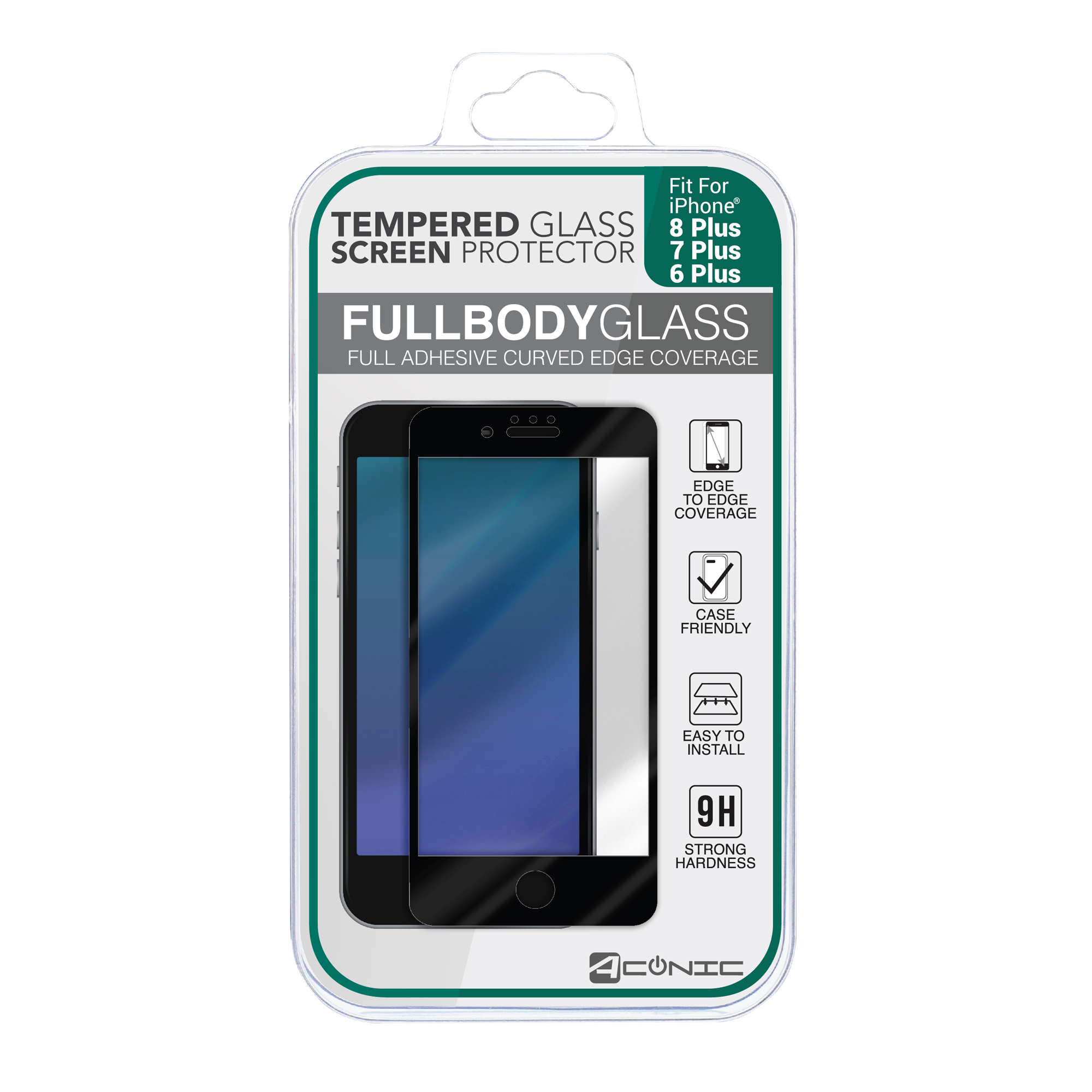 iPhone 8 Plus®/ 7 6 Plus® Full Body Tempered Glass Screen Protector