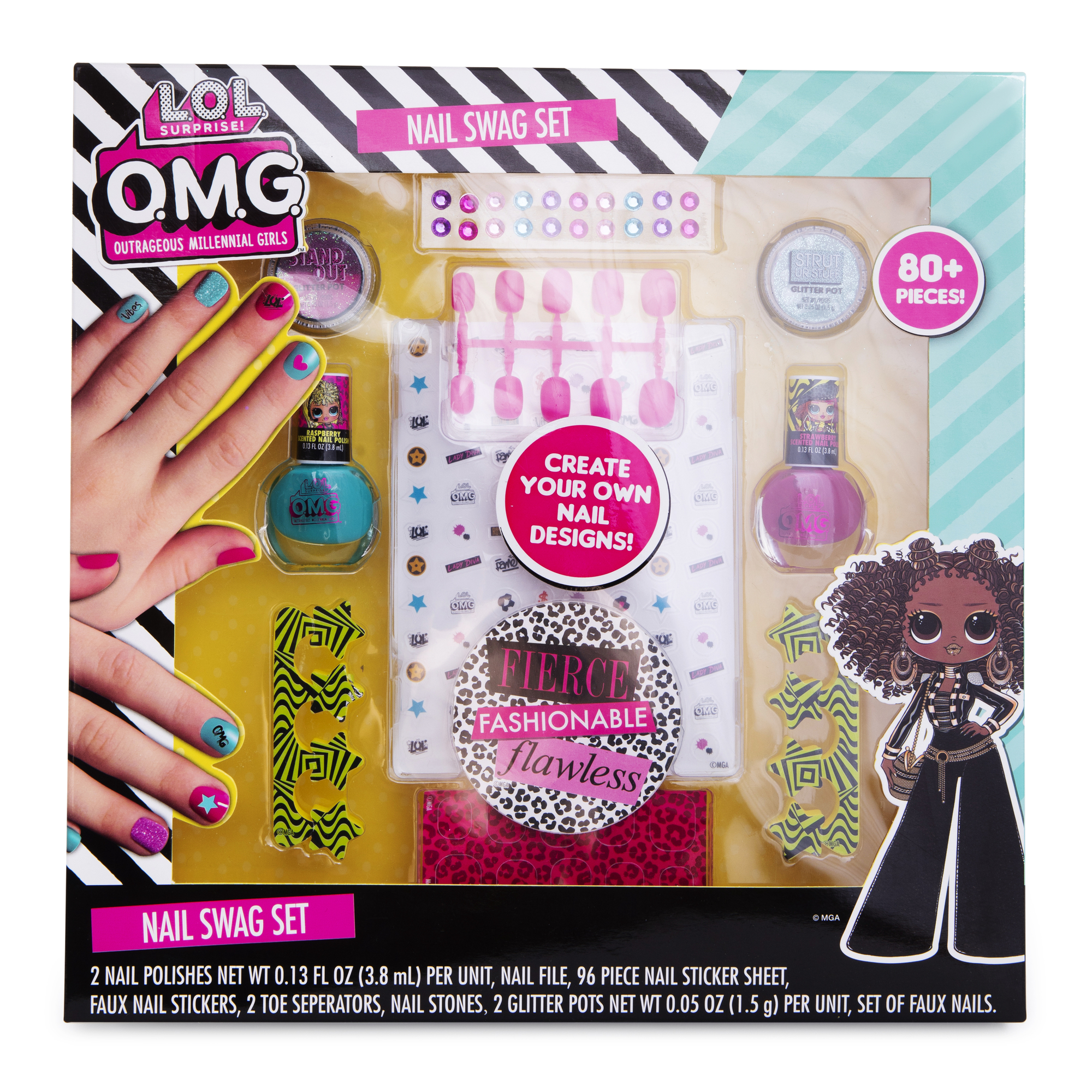 L.O.L. Surprise!™ O.M.G. Nail Swag Set, 80+ Pieces