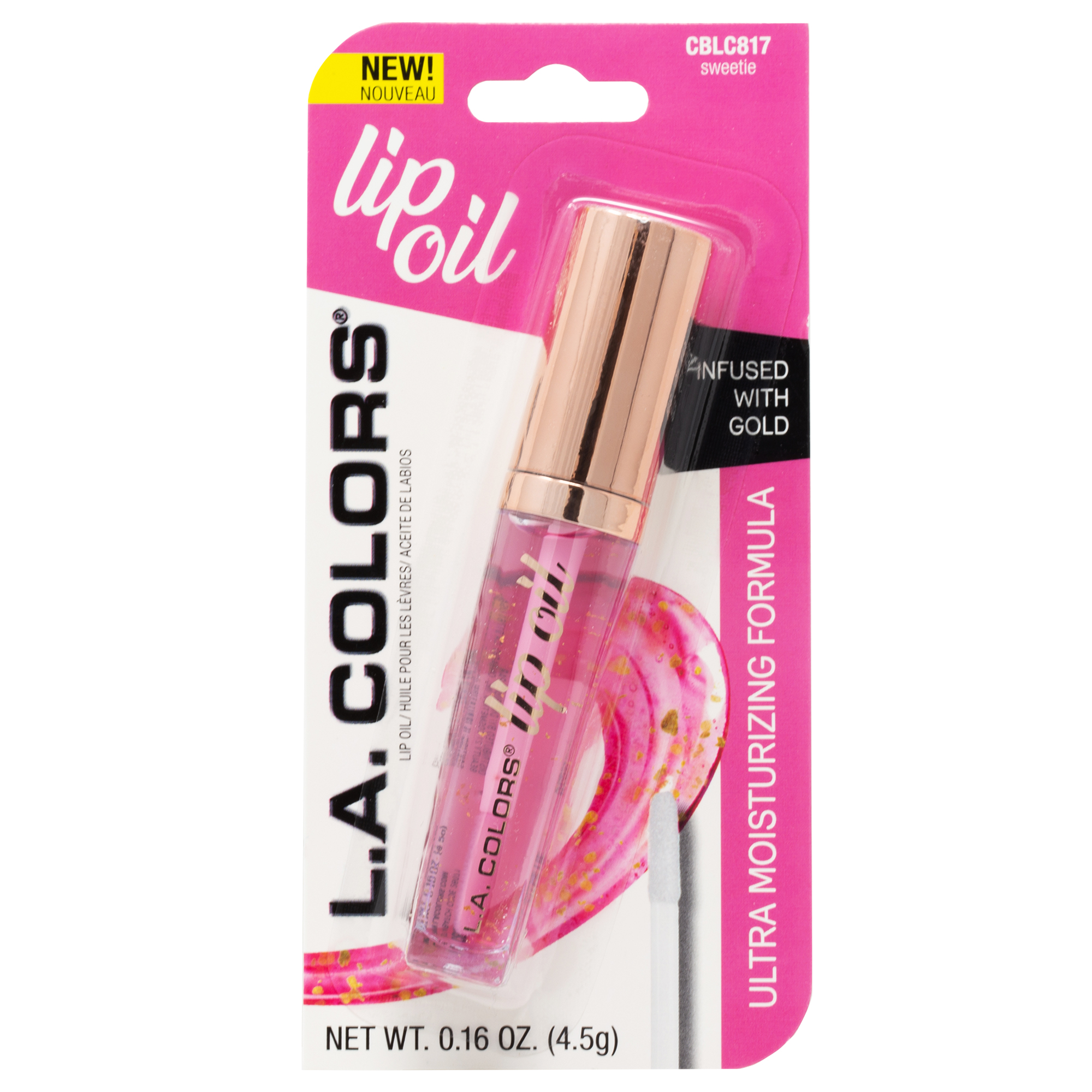 L.A. Colors® Lip Oil infused w/ Gold  - Sweetie
