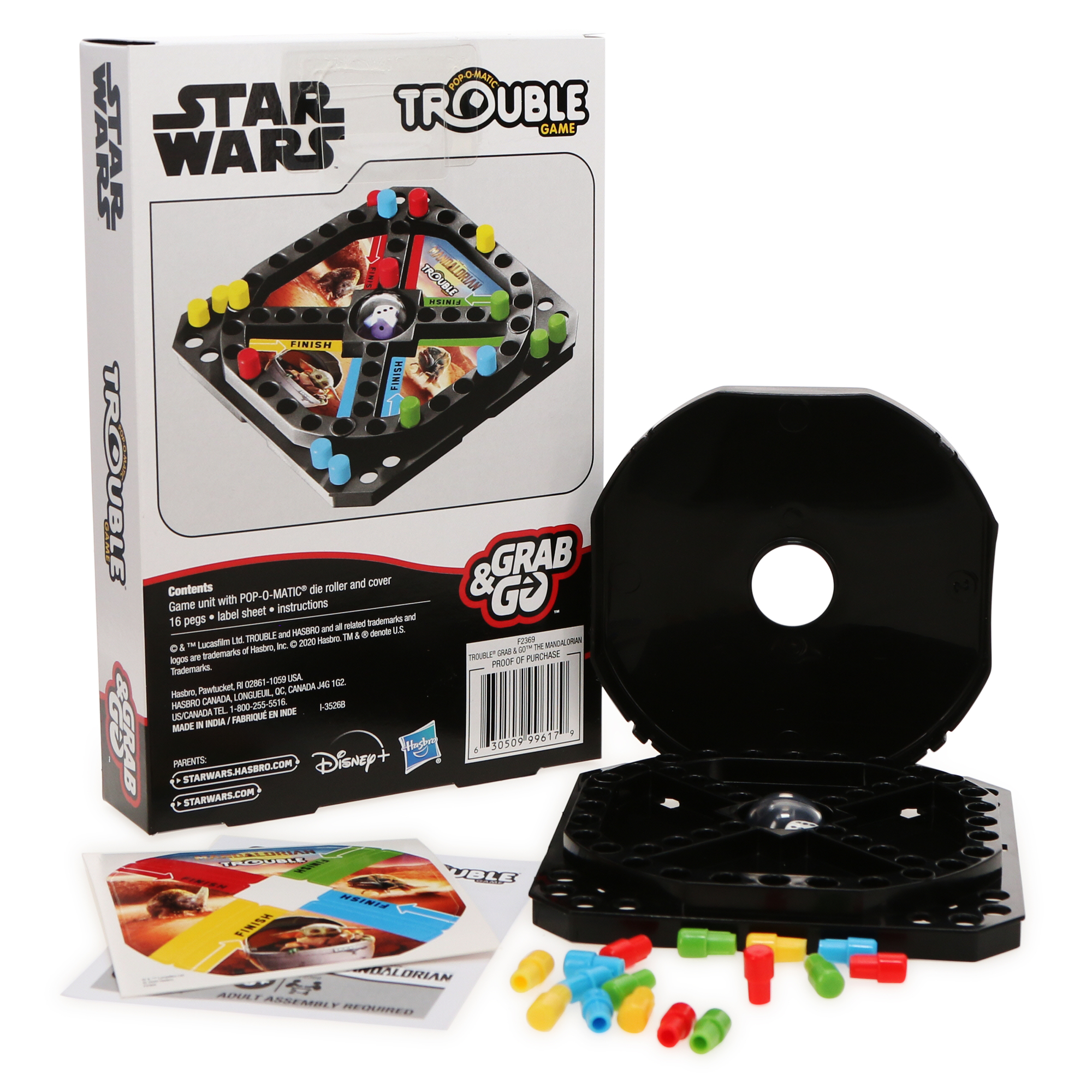 Trouble® Star Wars The Mandalorian™ Edition Grab & Go™ Board Game