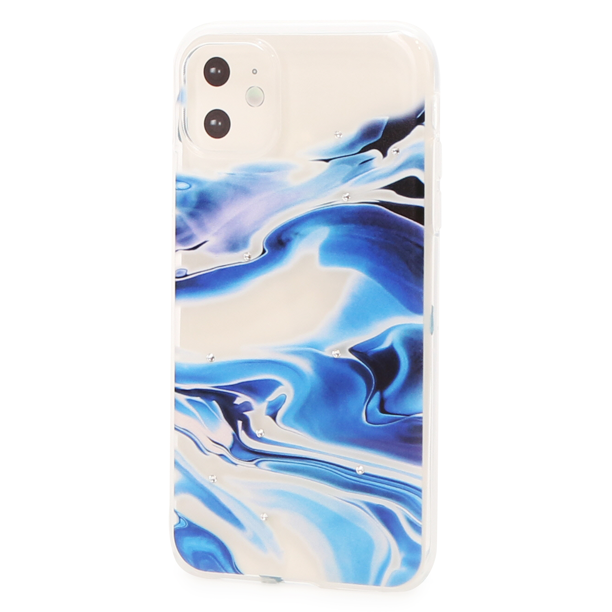 iPhone 11®  Crystal Phone Case - Blue Watercolor
