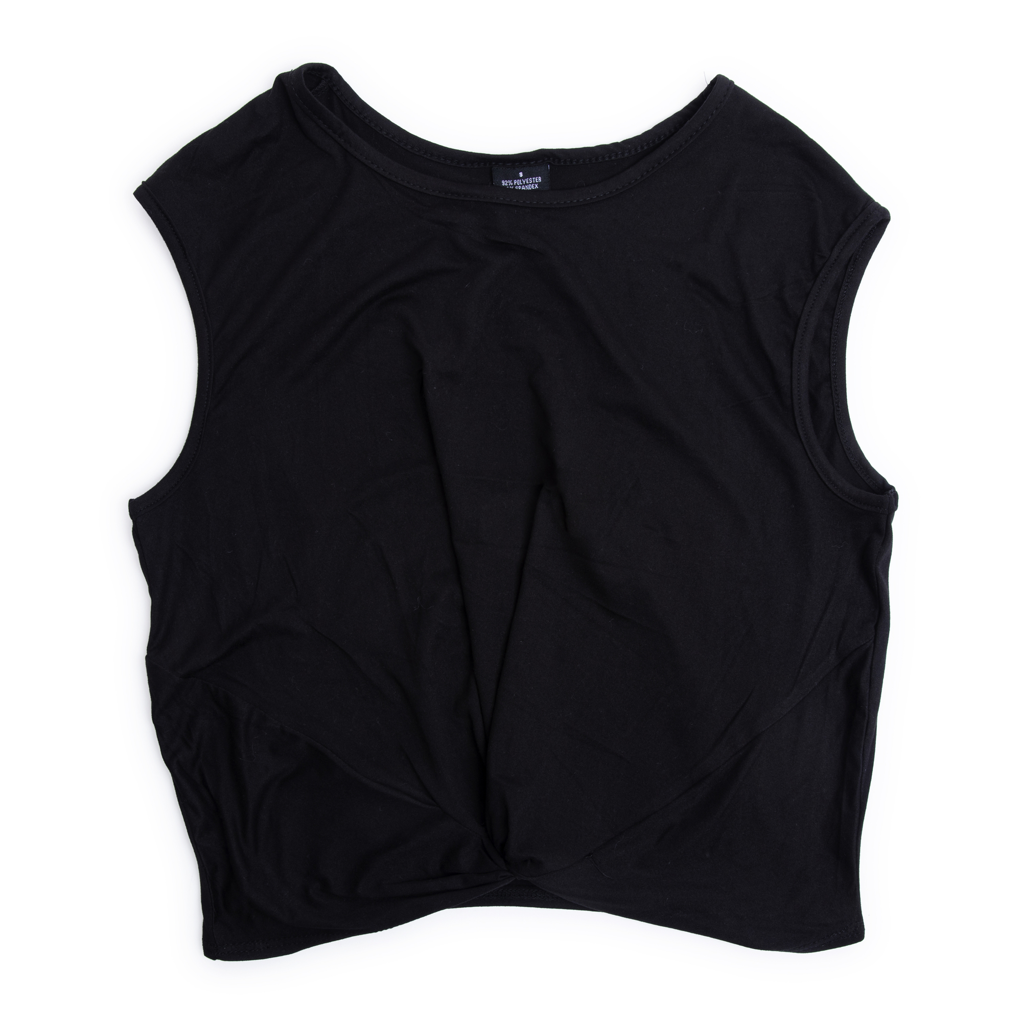 Juniors Twist-Front Tank Top - Black
