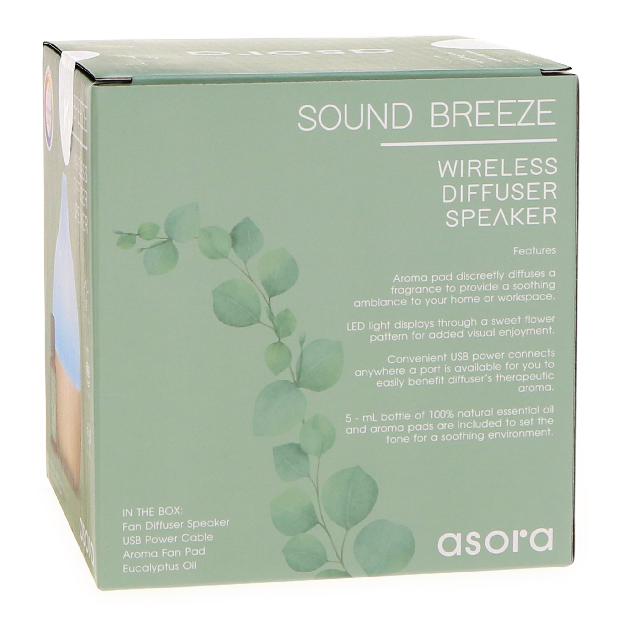 Asora Sound Breeze Diffuser & LED Bluetooth® Speaker