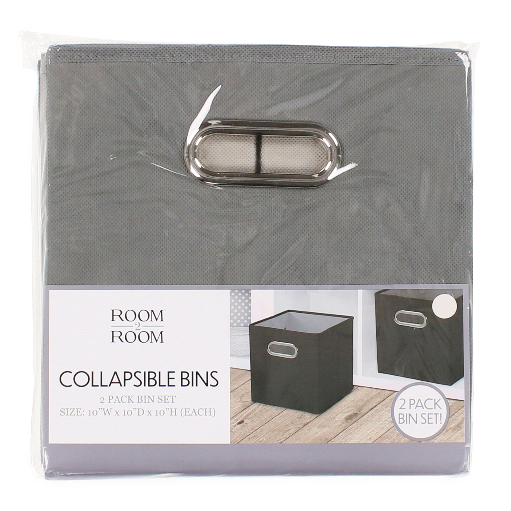 Collapsible Storage Bins 2-Pack Set 10in x