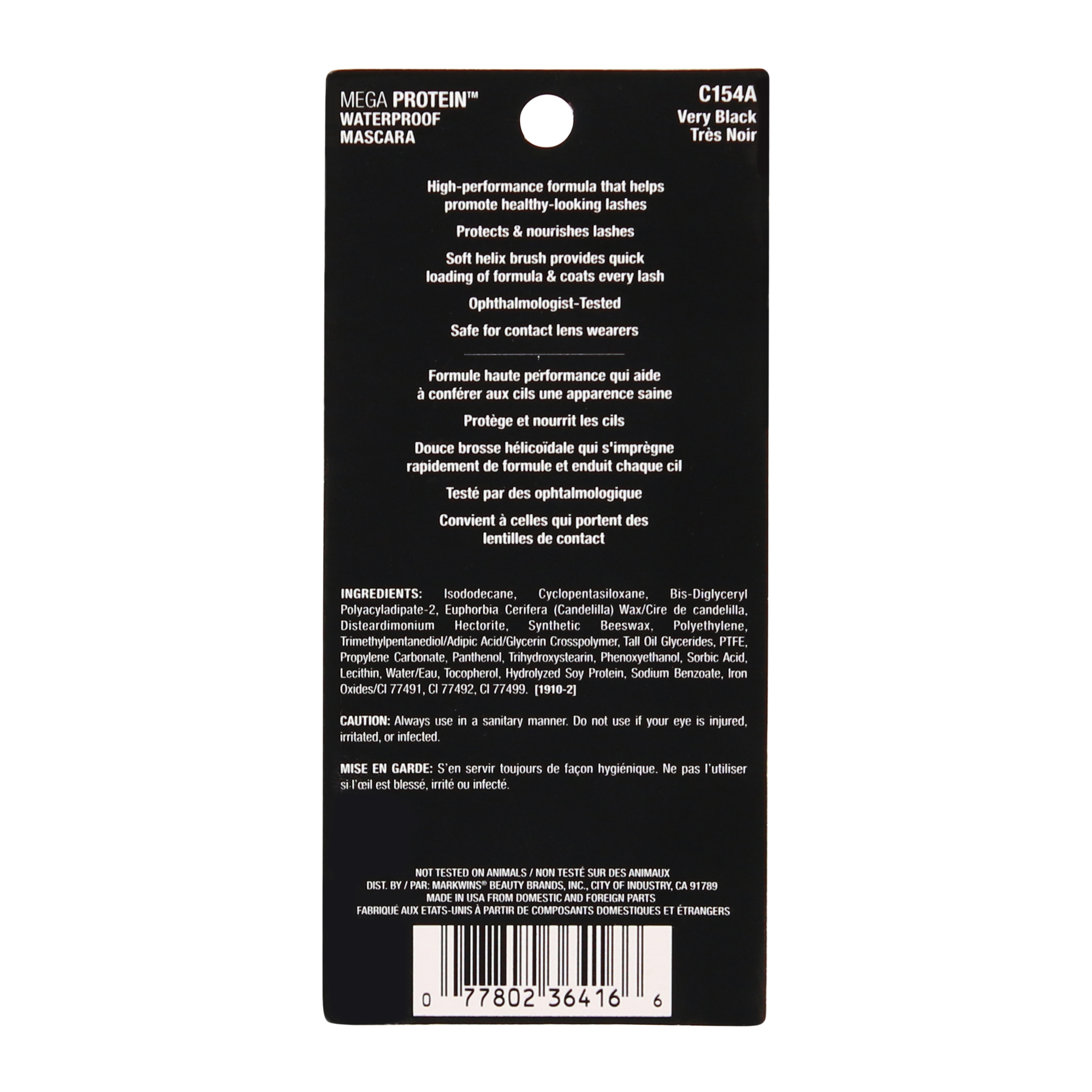 Wet N Wild® Mega Protein™ Waterproof Mascara - Very Black