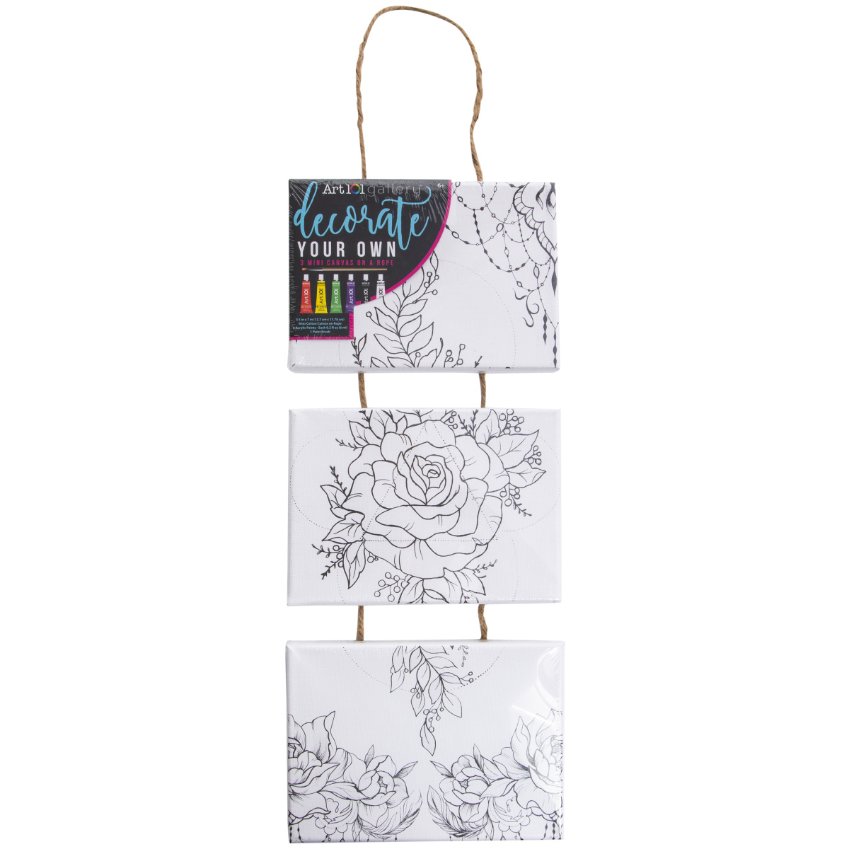 DIY Set Of 3 Mini Canvases Wall Art 5in x 7in