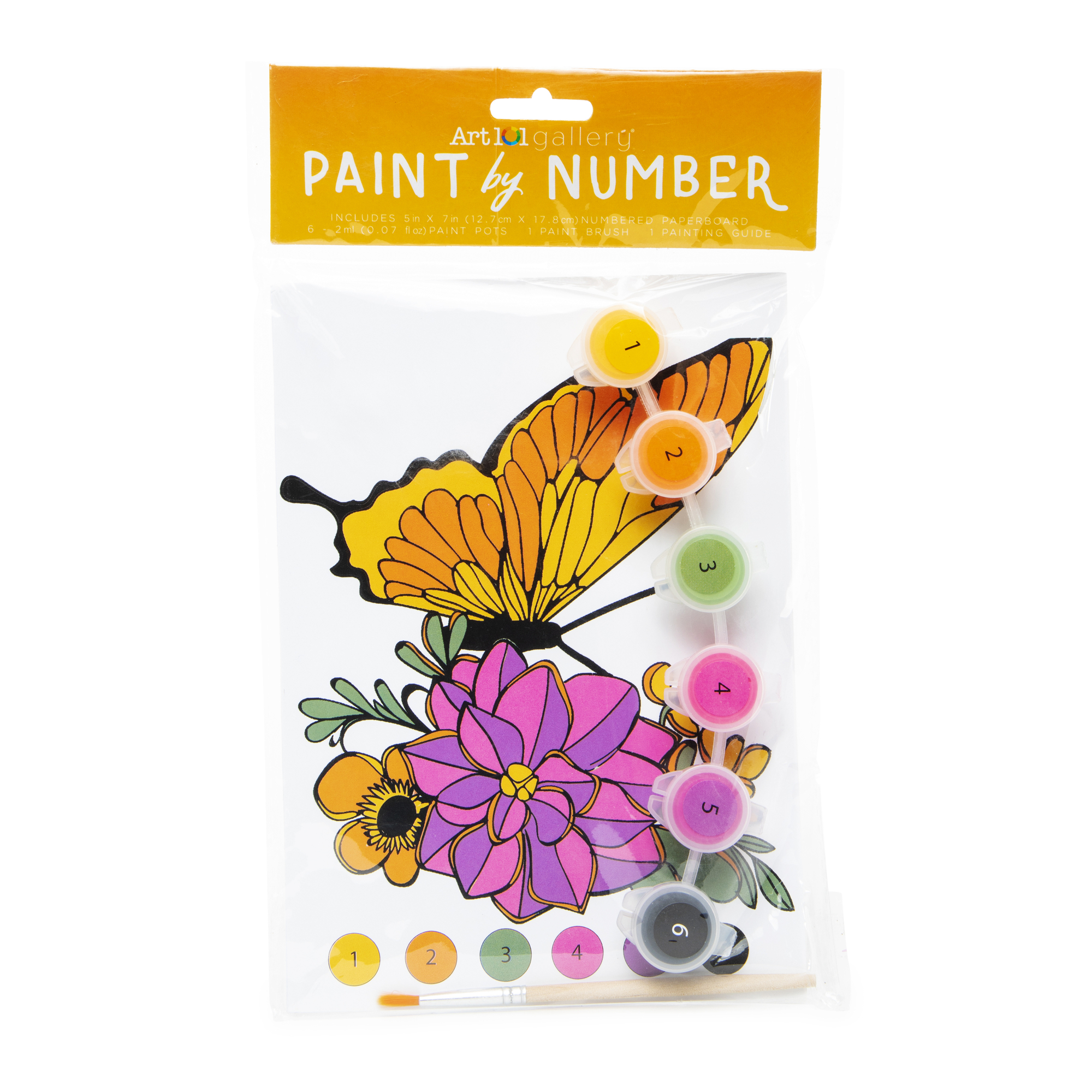 Mini Paint-By-Numbers Art Set 5in x 7in