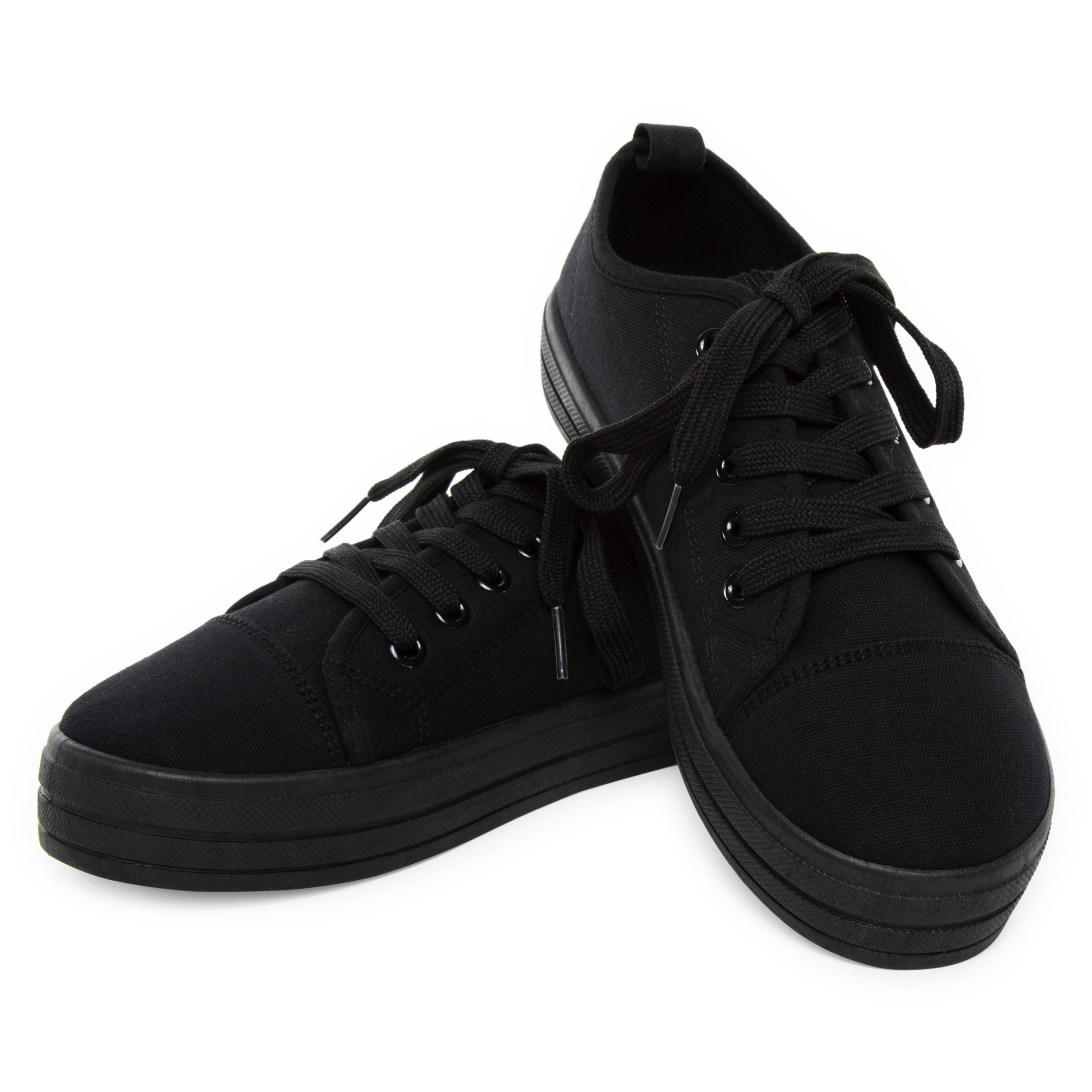 Ladies Classic Tonal Sneakers - Black