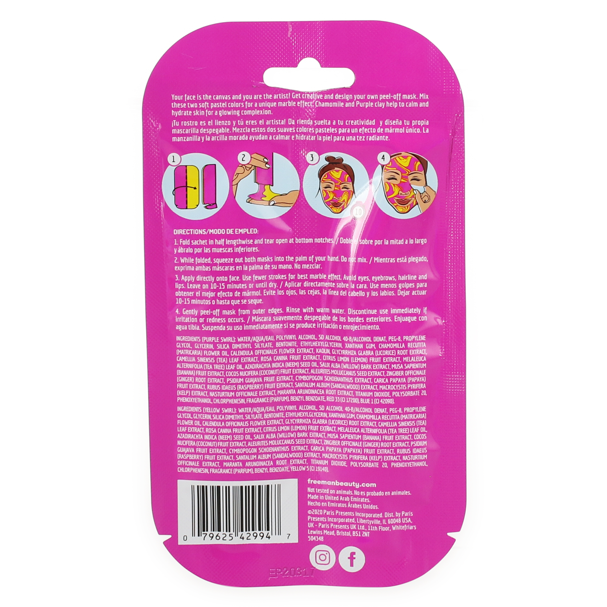 Freeman® Marble Peel-Off Mask For Breakout Prone/Oily Skin 0.48oz