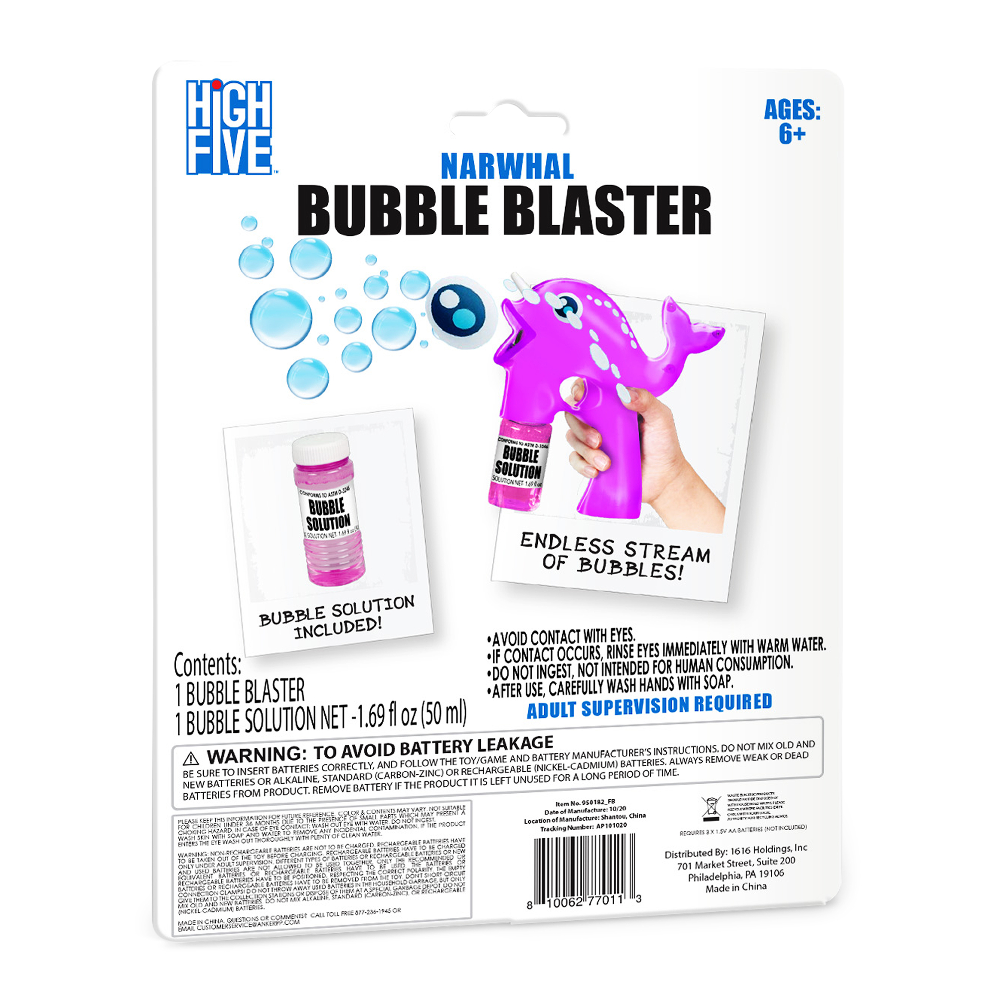 Narwhal Bubble Blaster w/ Bubble Solution