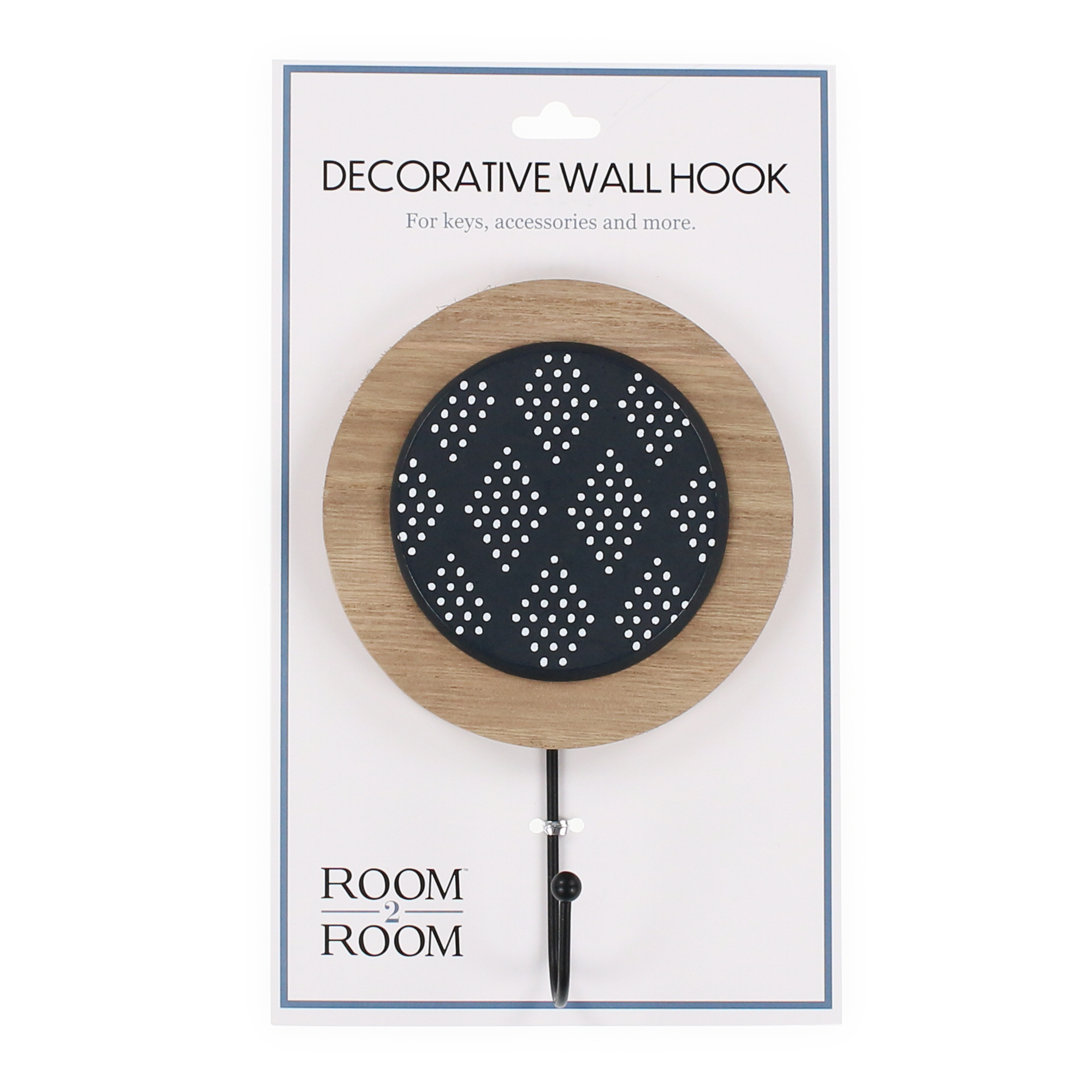 Wood & Enamel Decorative Wall Hook