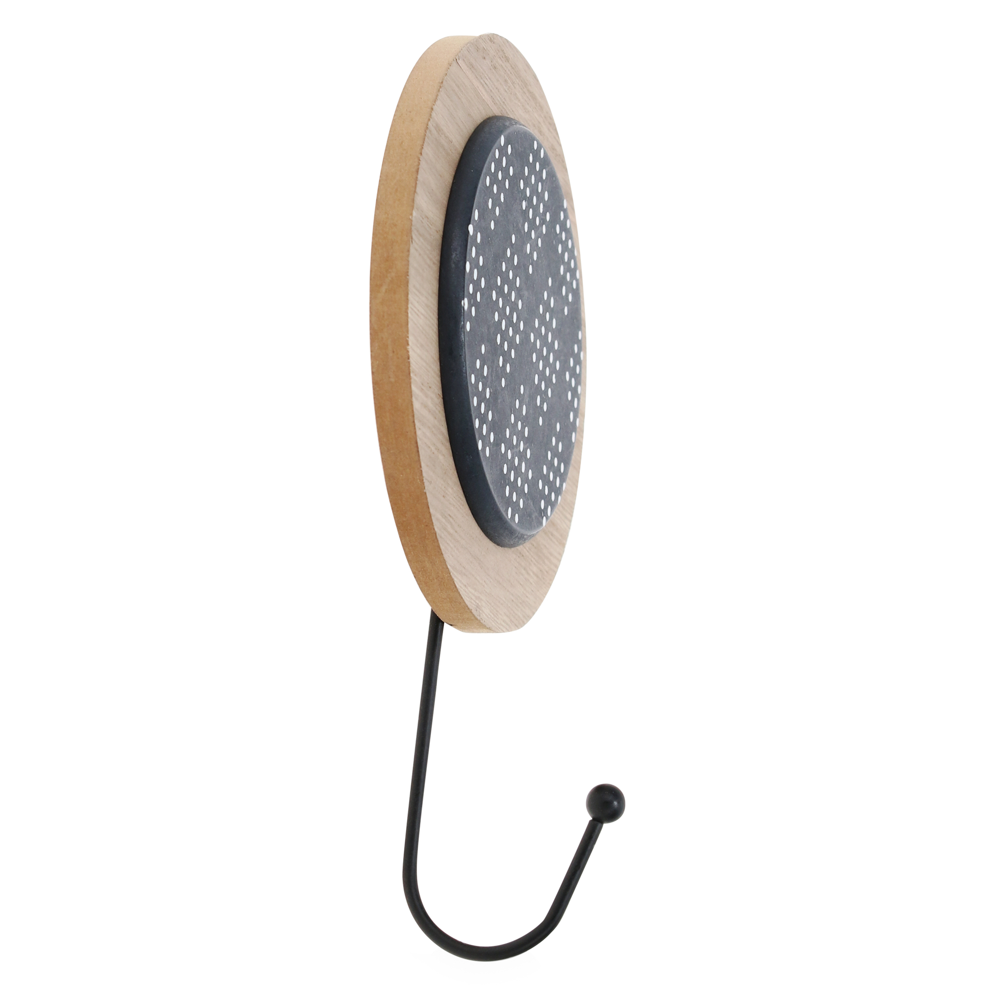 Wood & Enamel Decorative Wall Hook