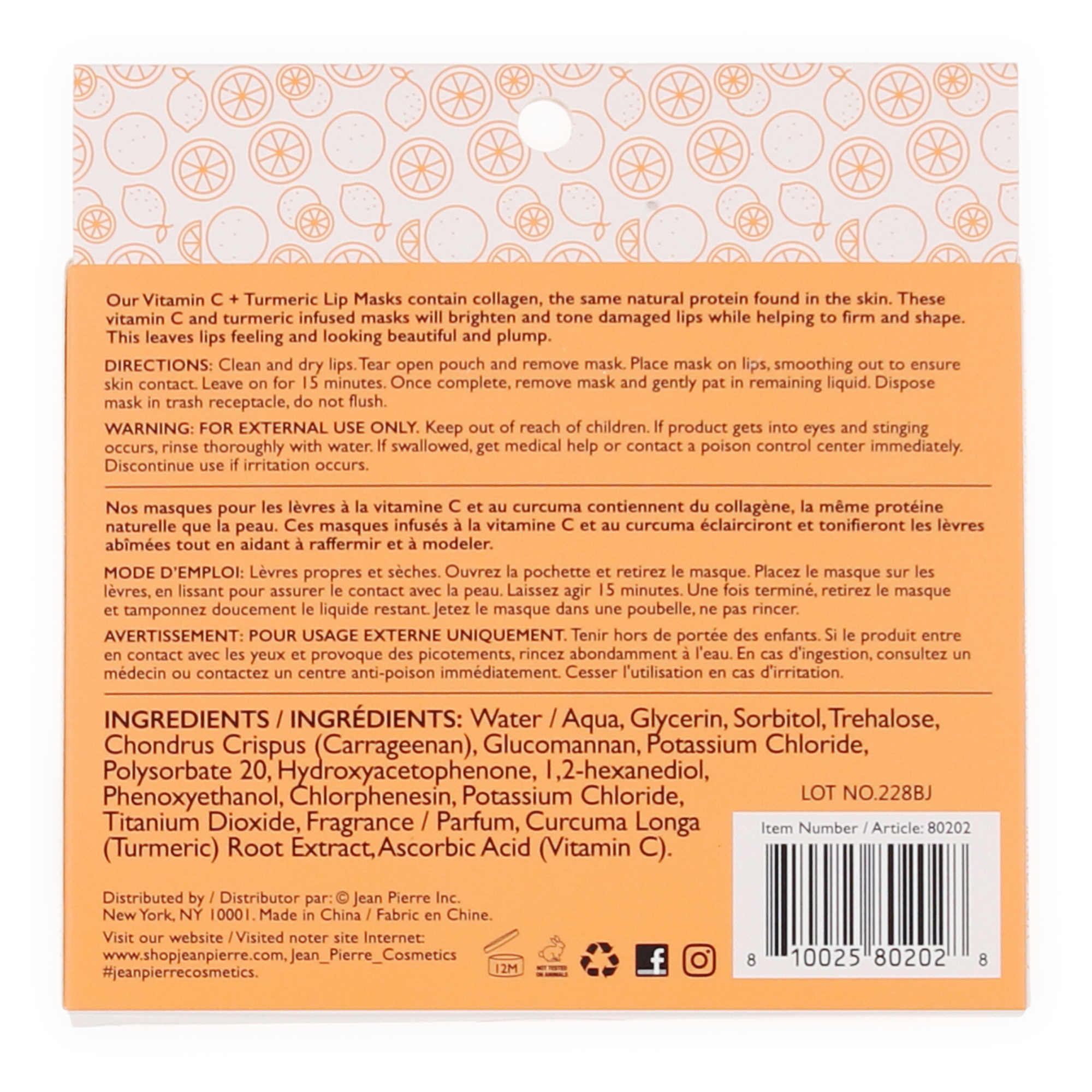 Vitamin C + Turmeric Brightening Lip Masks 3-Count