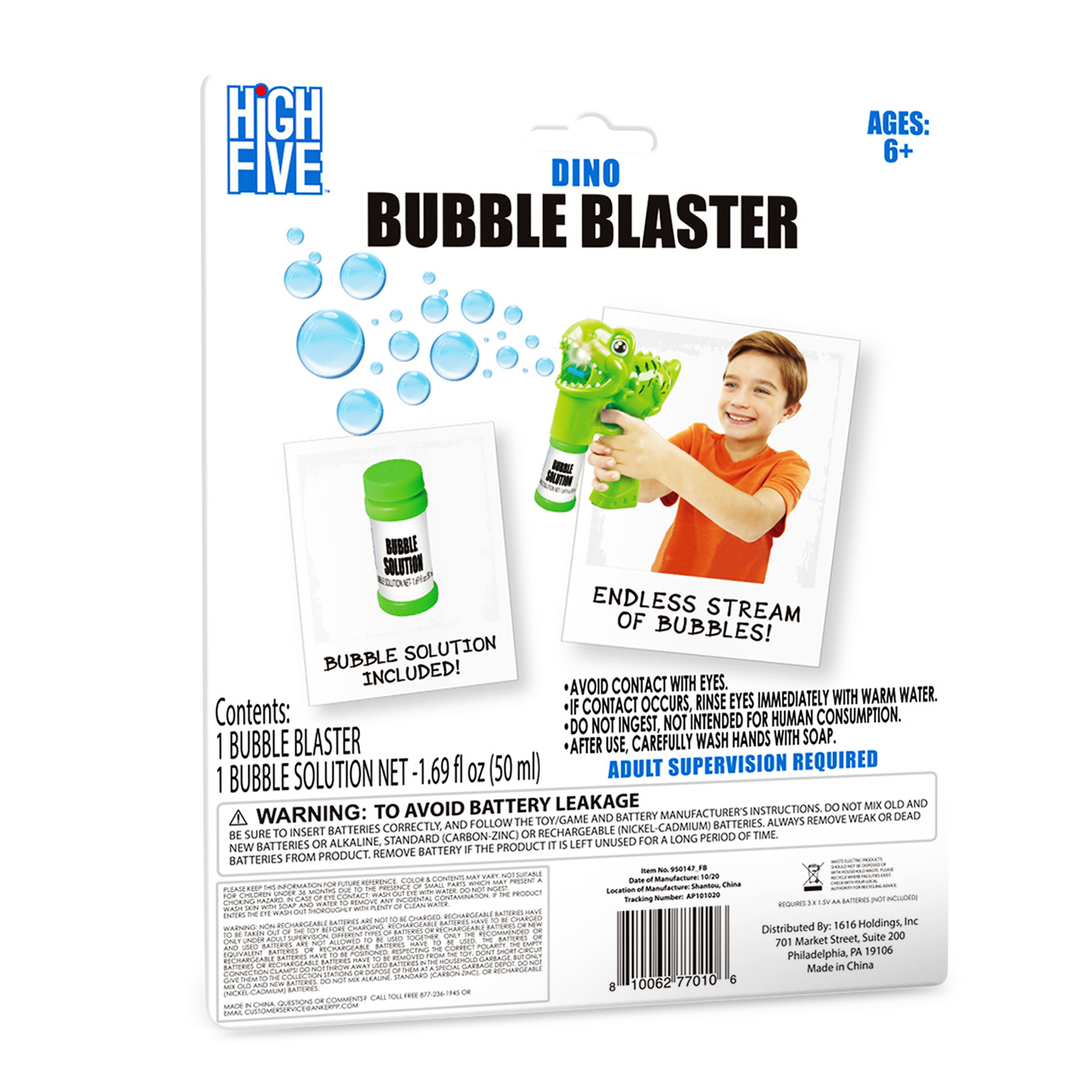 Dino Bubble Blaster w/ Bubble Solution