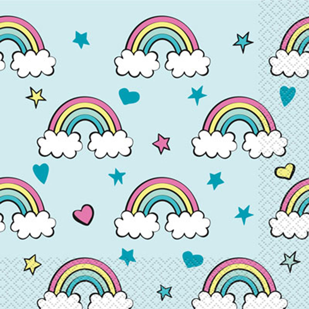 Radiant Rainbow Unicorn Napkins 16-Count