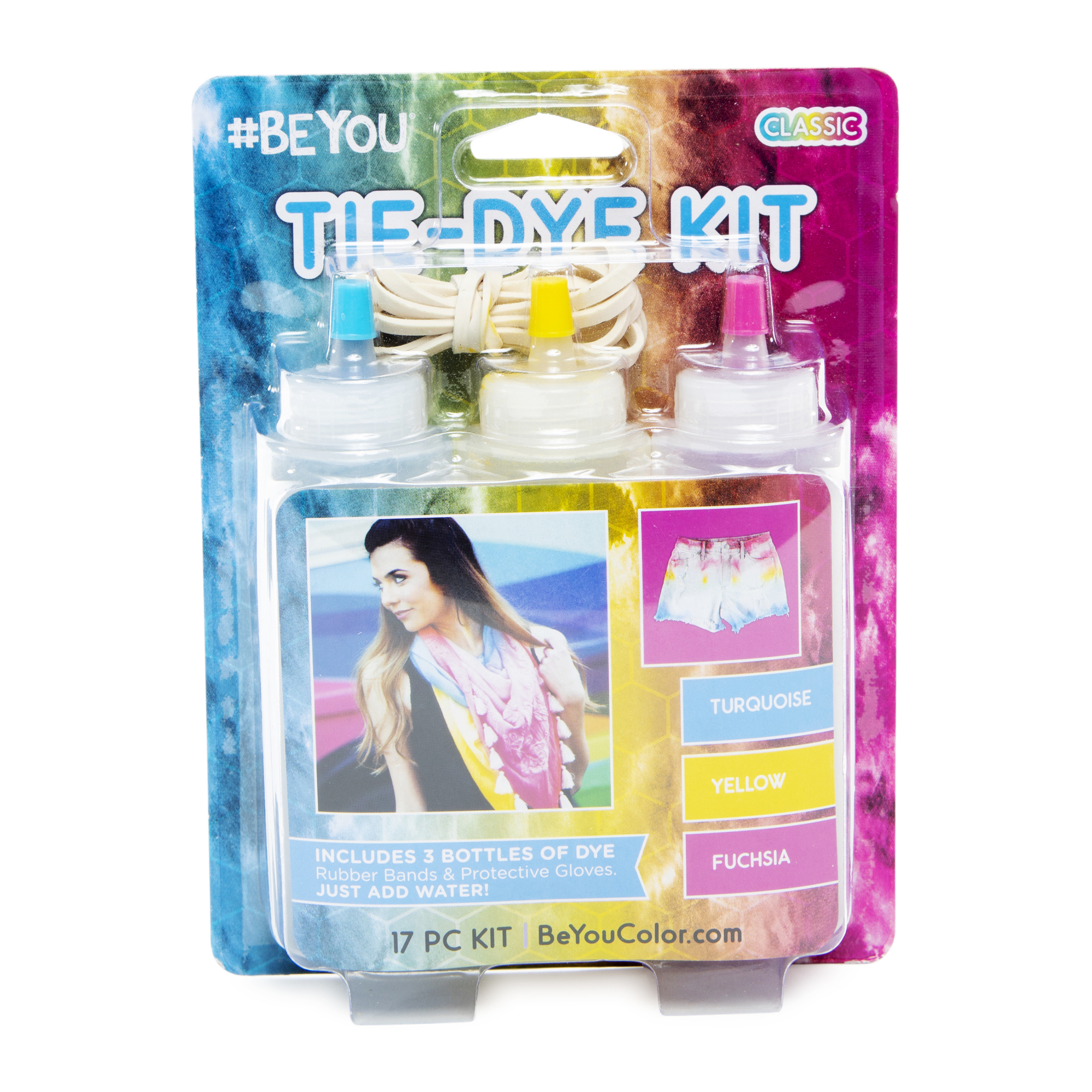 Tie Dye Kit w/ 3 Colors (17-Piece Set)