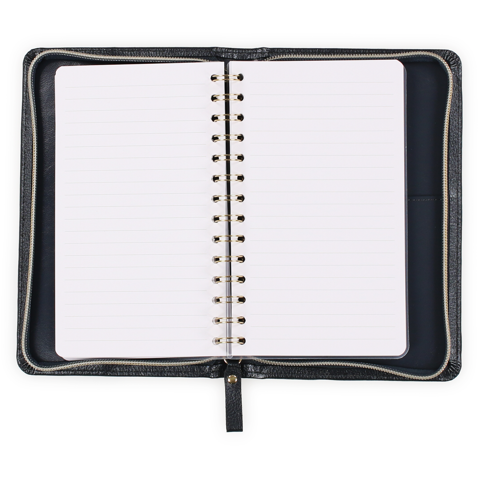 Faux Leather Padded Zipper Journal