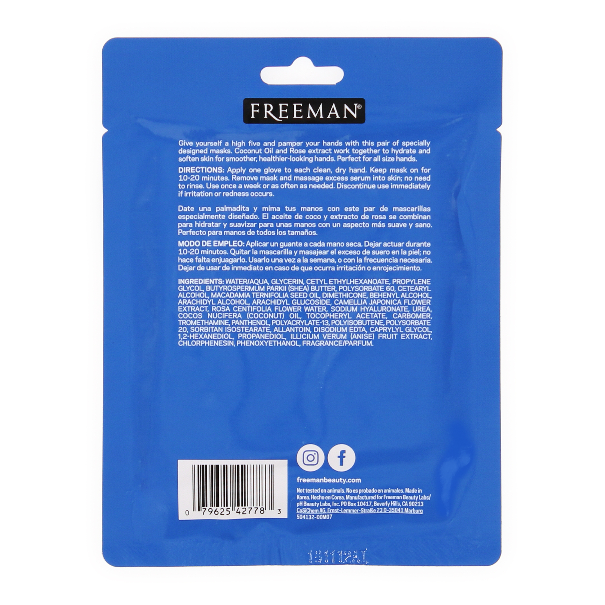 Freeman® Silky Hands Hydrating + Softening Hand Mask, 1 Pair