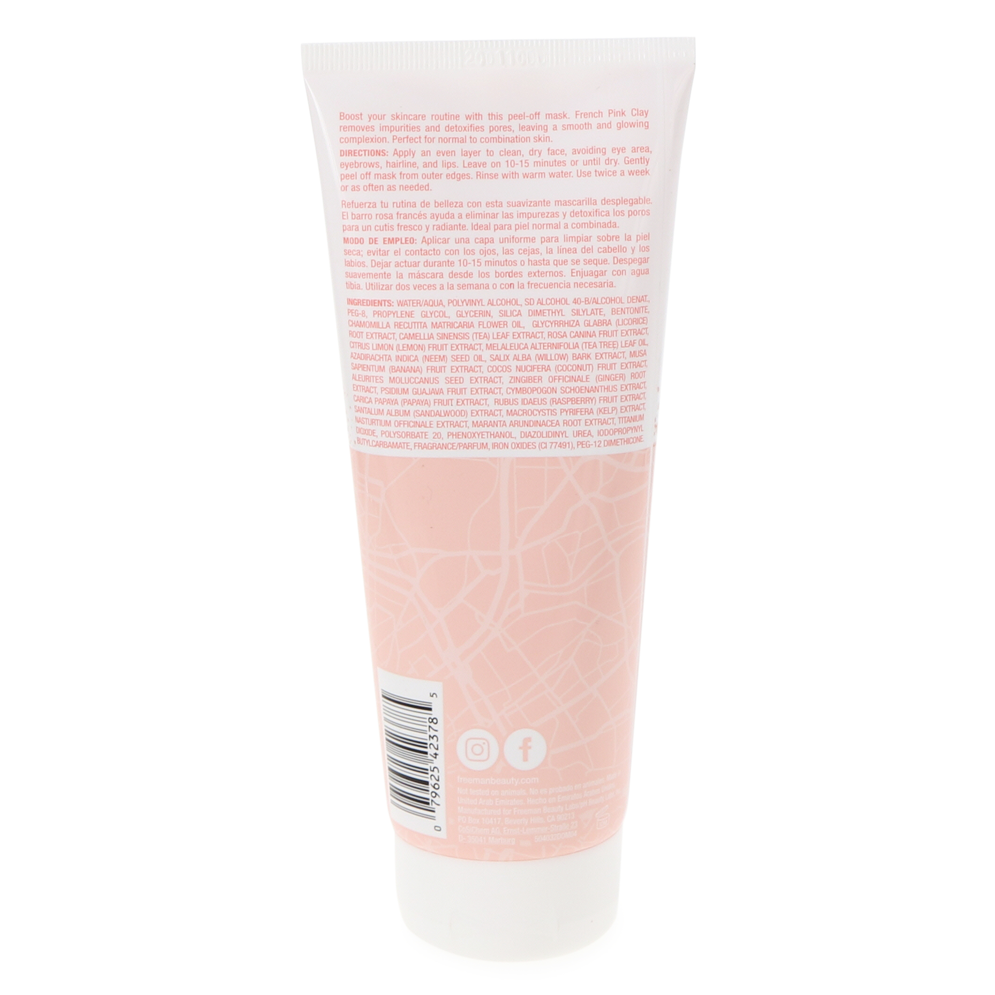 Freeman® French Pink Clay Peel-Off Mask 6oz