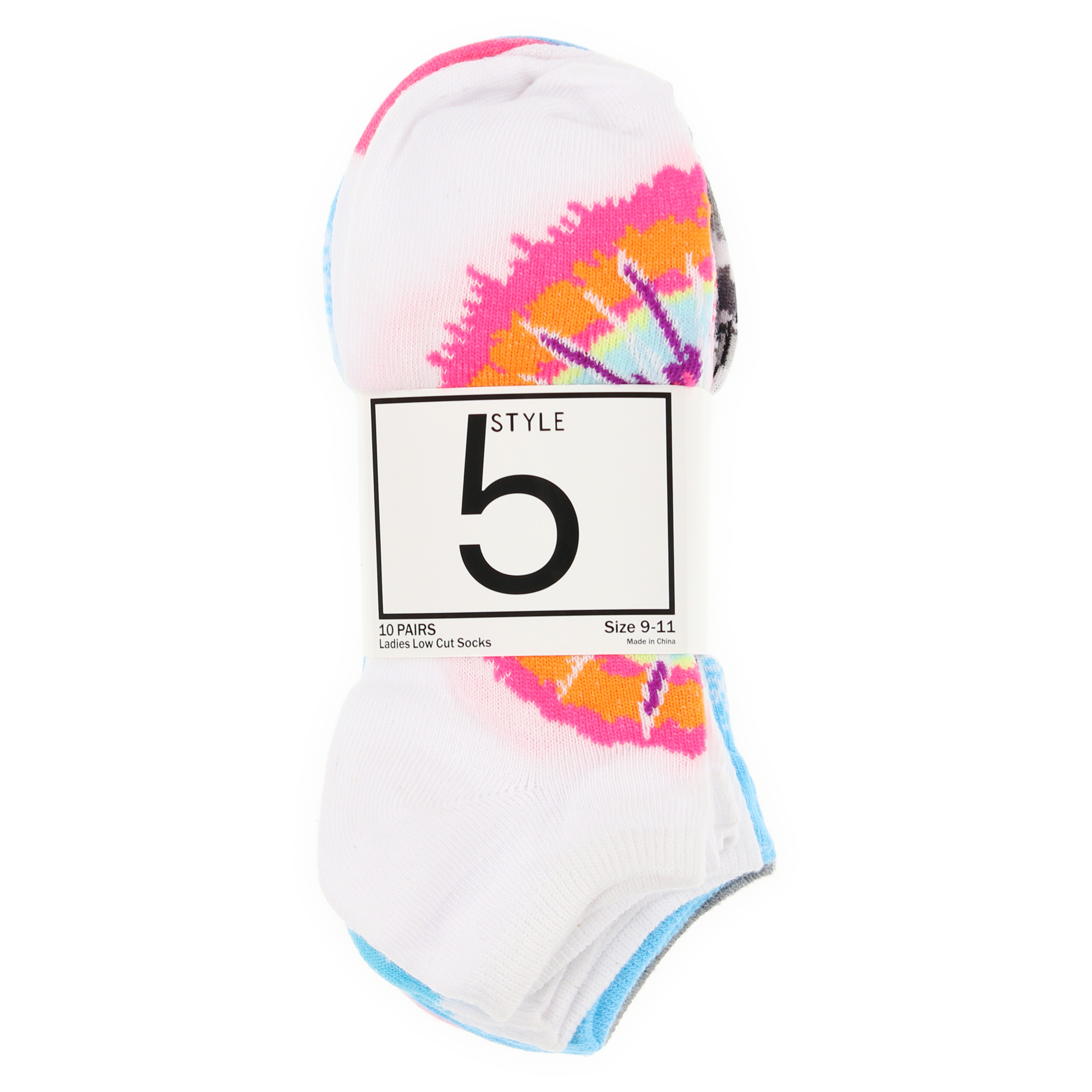 Ladies Low Cut Ankle Socks 10-Pack