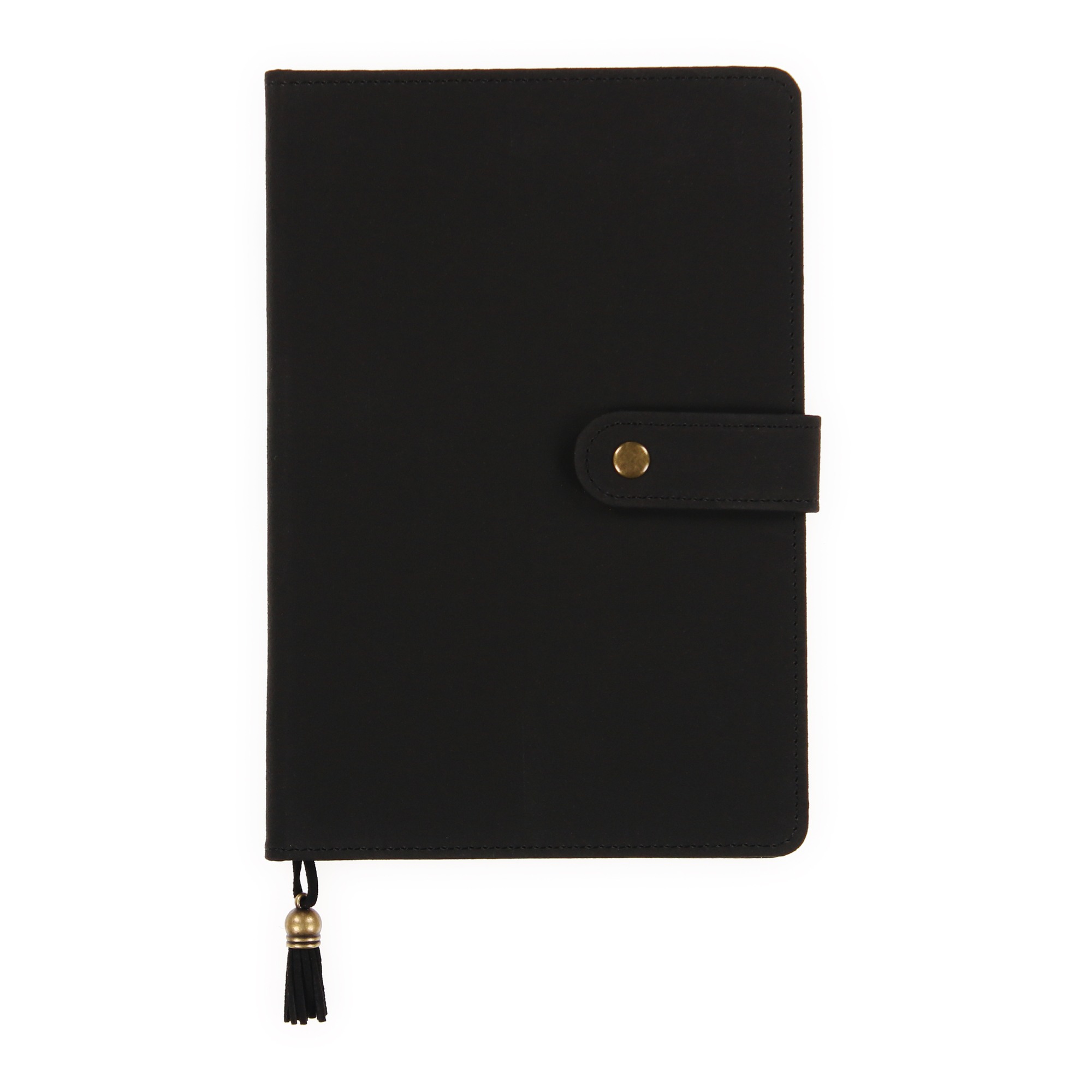 Suede Journal With Snap Closure & Bookmark