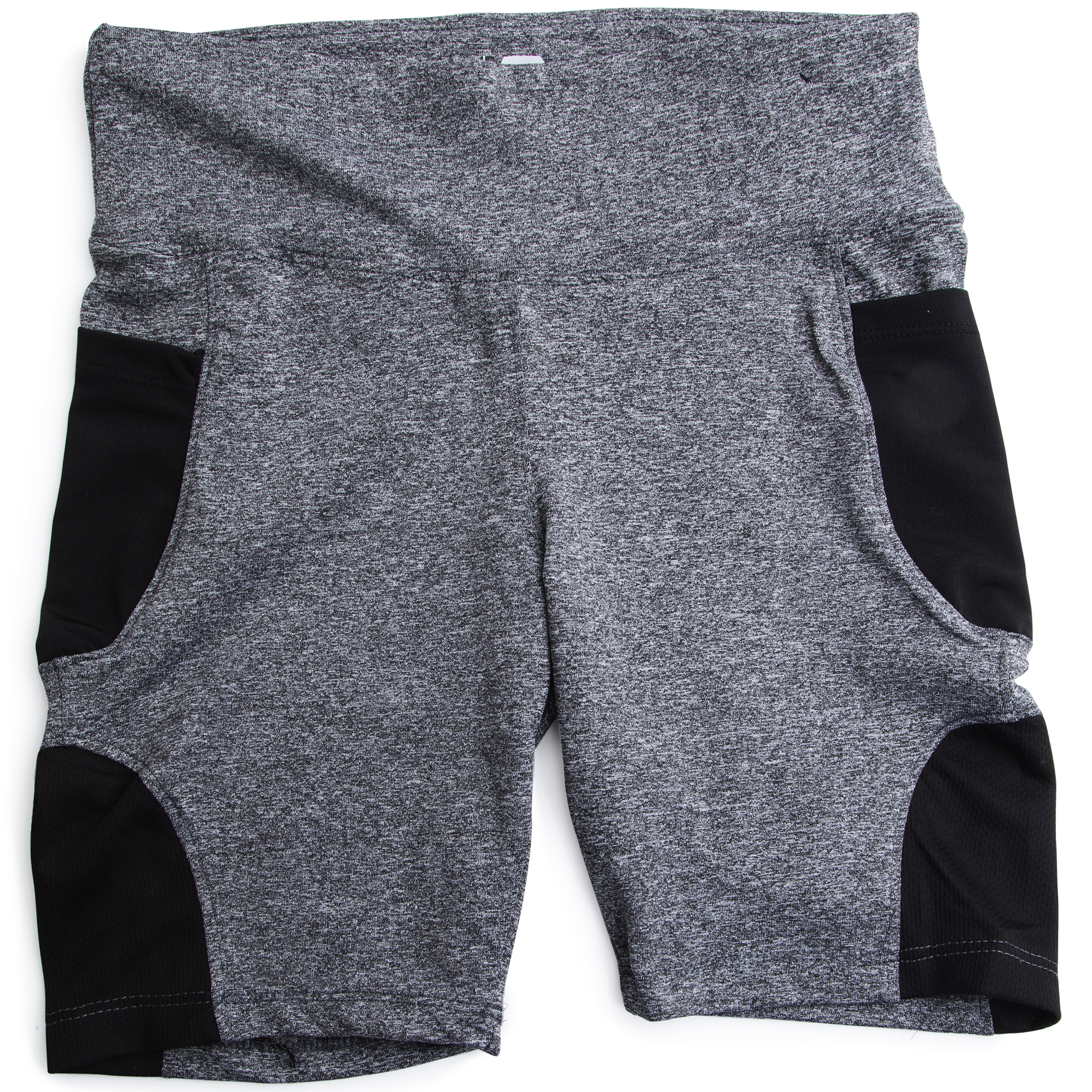 Series-8 Fitness Gray Mesh Bike Shorts With Pockets