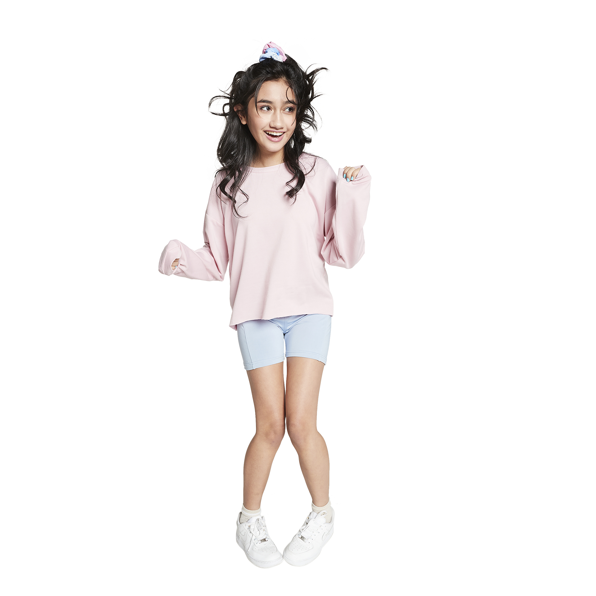 Juniors Cropped Sweatshirt - Pink