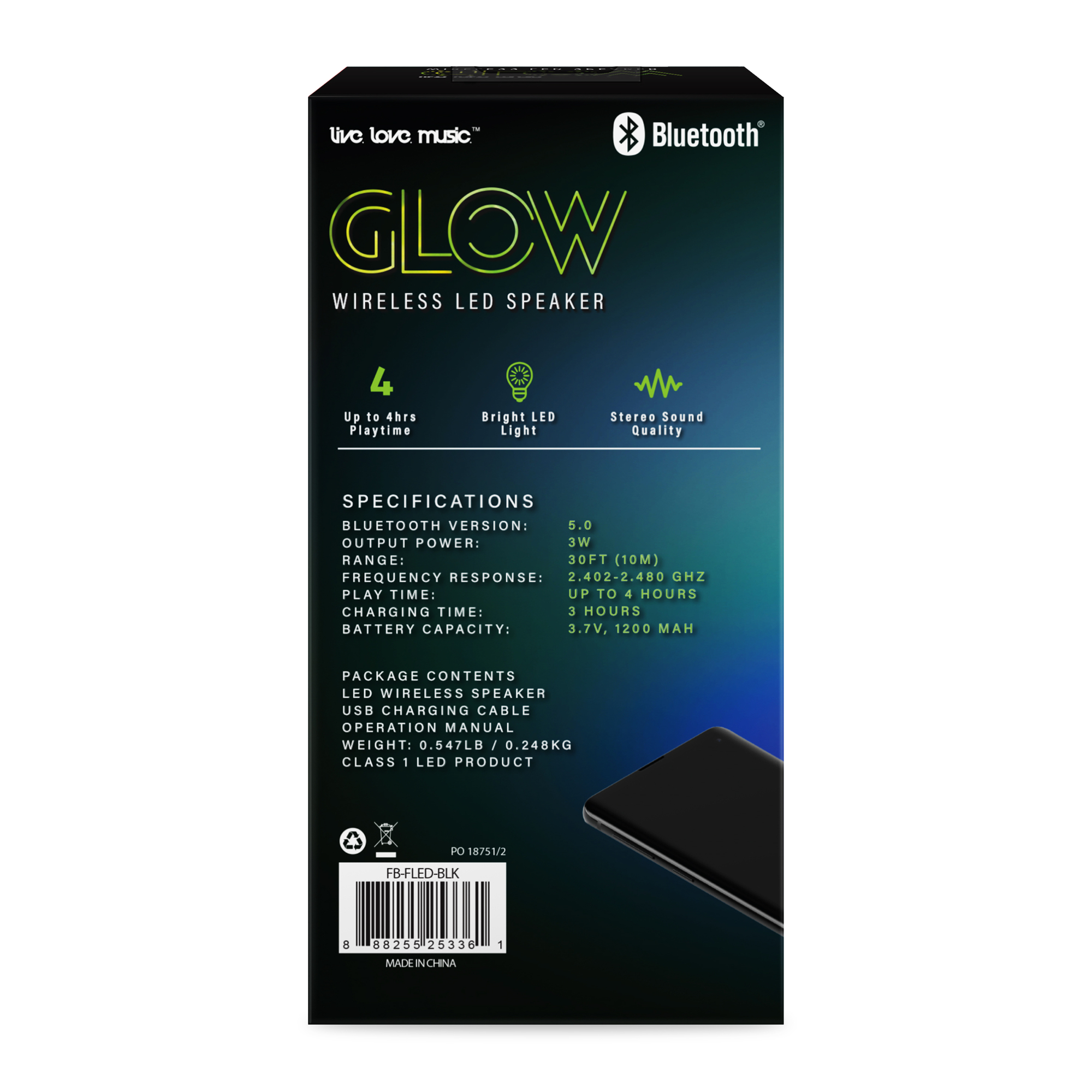 Glow LED Wireless Bluetooth® Speaker