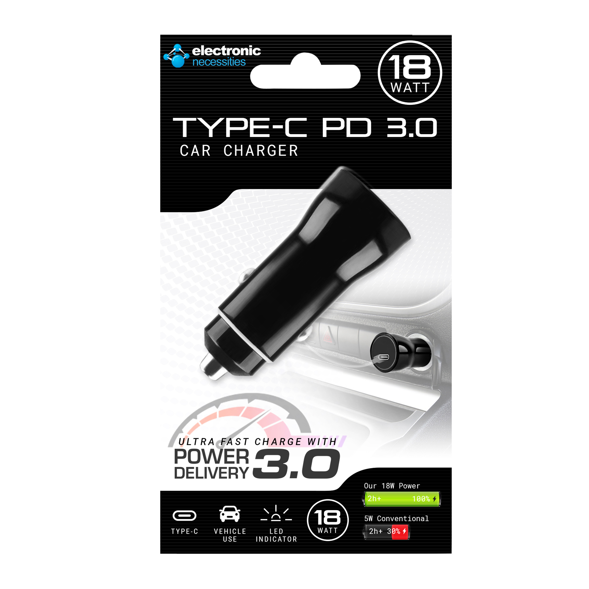 18W USB-C Ultra Fast Car Charger