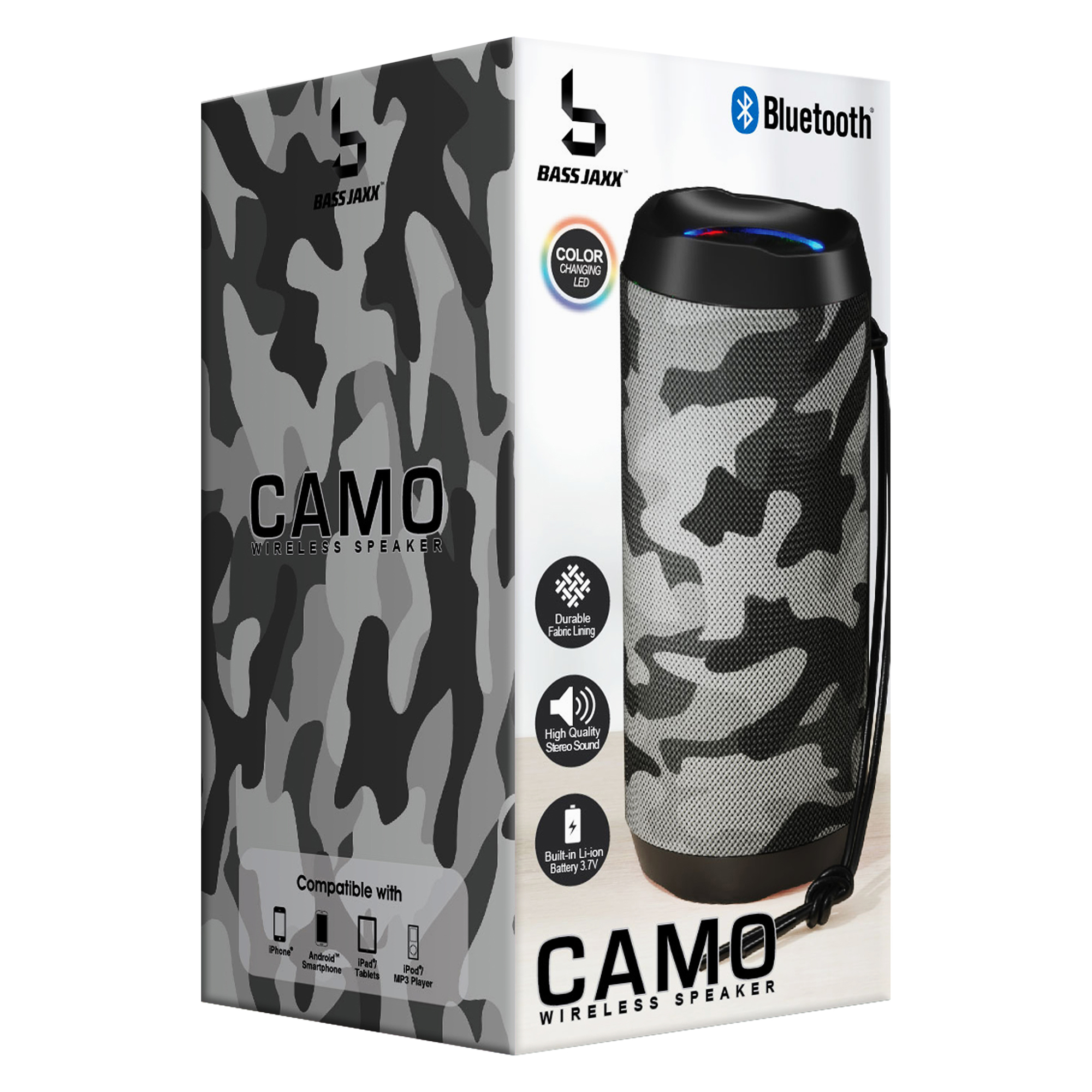 Pattern Bluetooth® Speaker w/ Color-Change LED Light