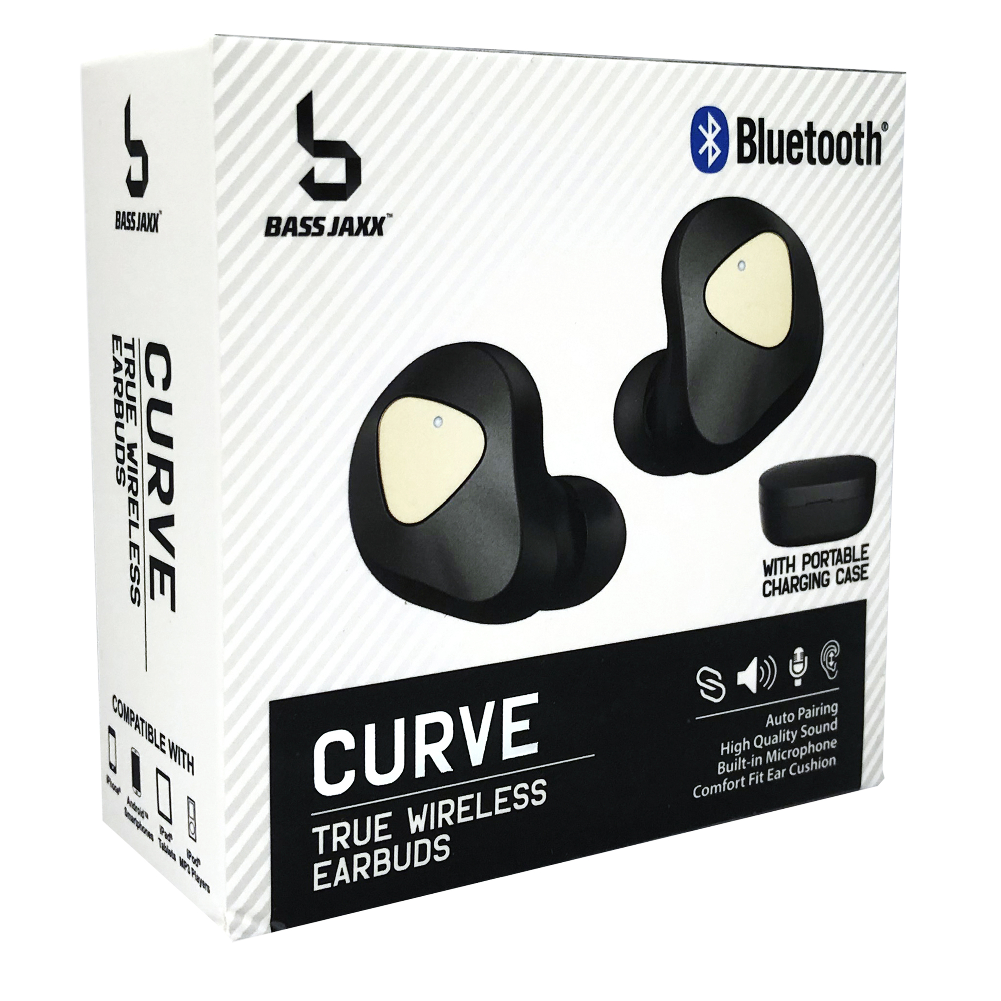 Curve Bluetooth® Earbuds With Mic & Charging Case