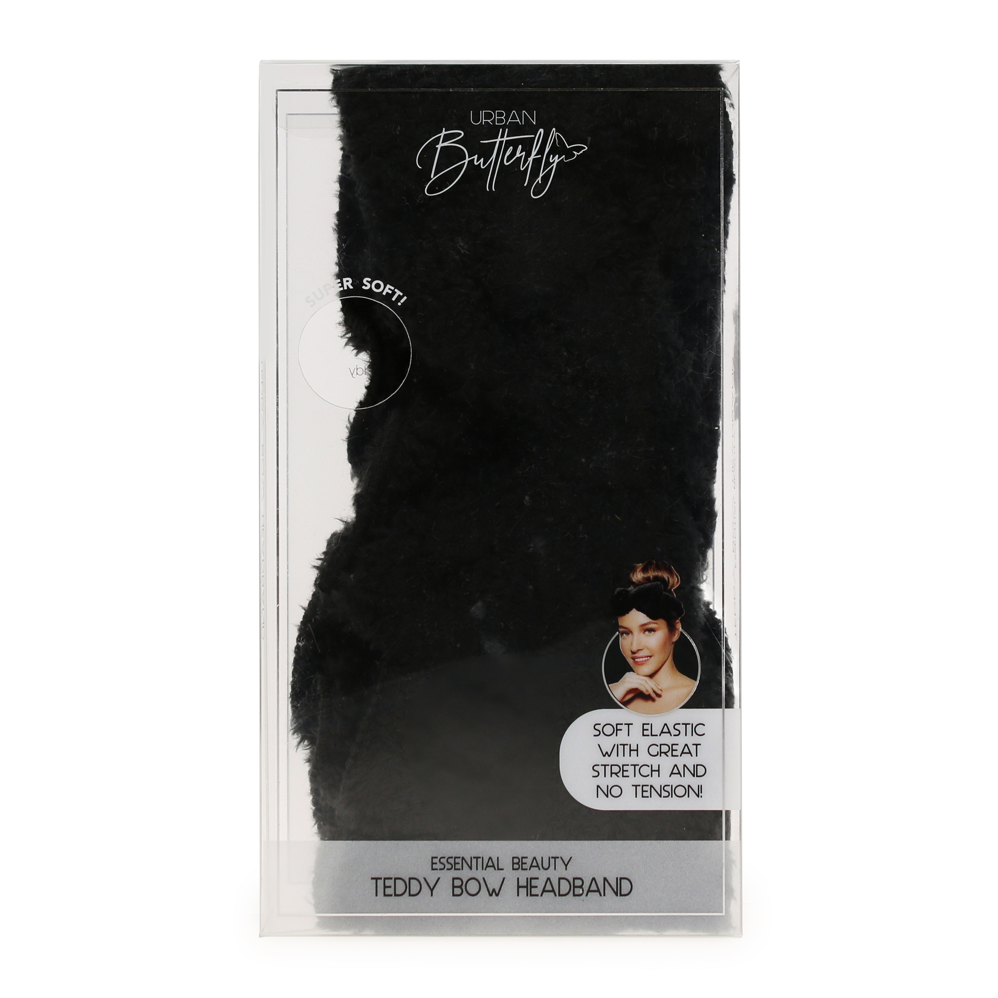 Teddy Bow Plush Spa Headband