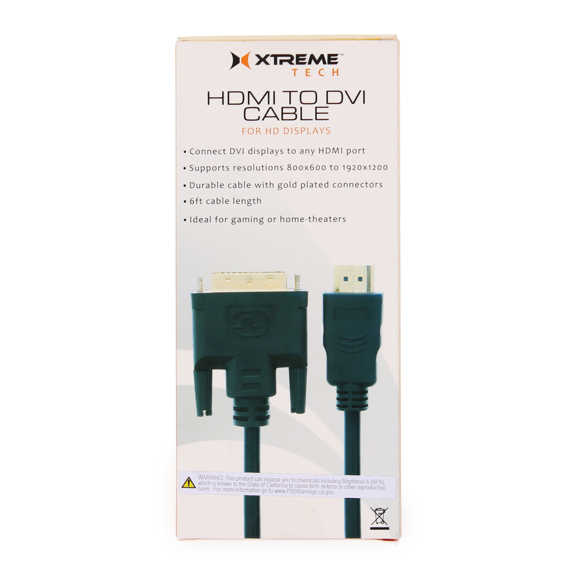 6ft Hdmi To Dvi Cable