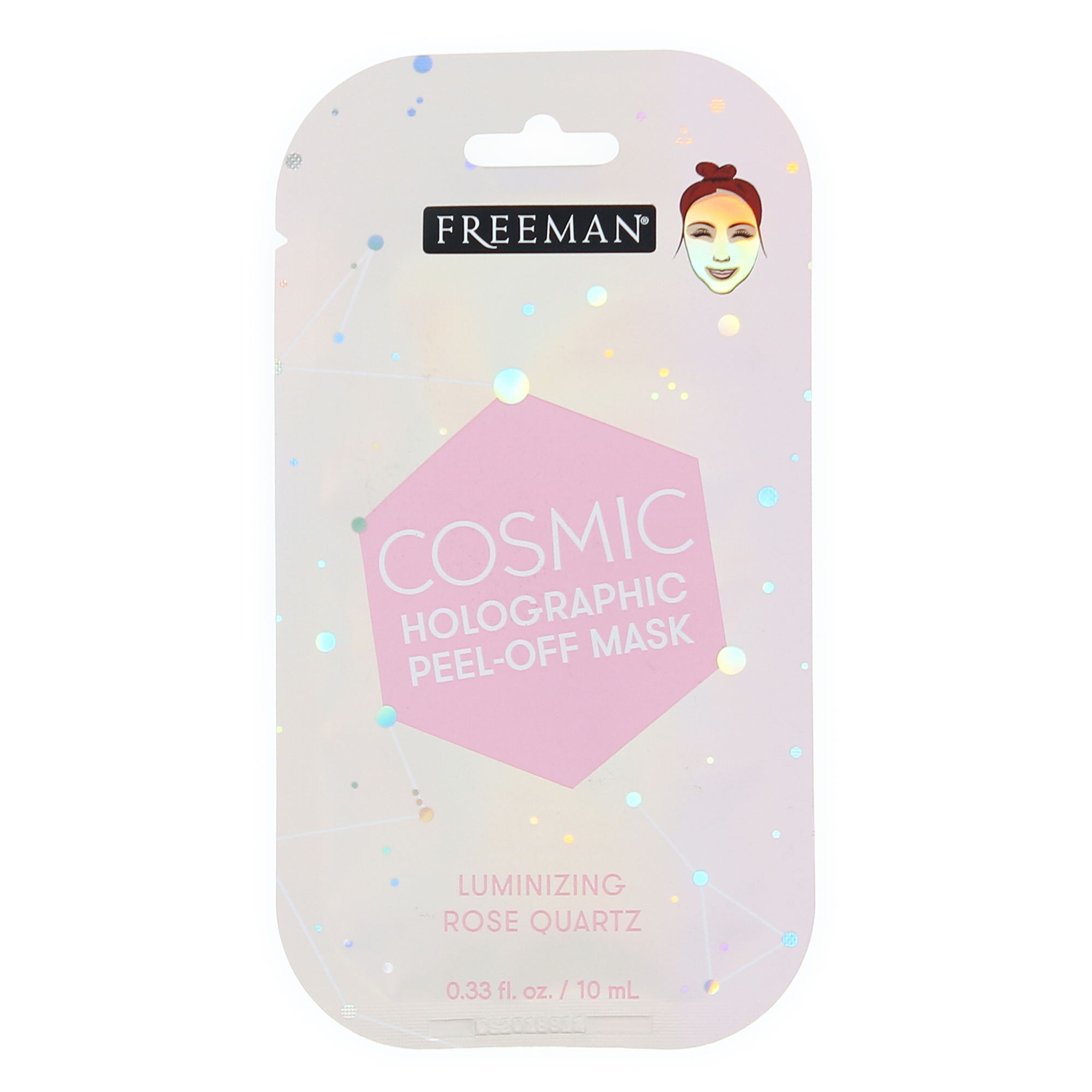 Freeman® Cosmic Holographic Peel-Off Mask Luminizing Rose Quartz 0.33oz
