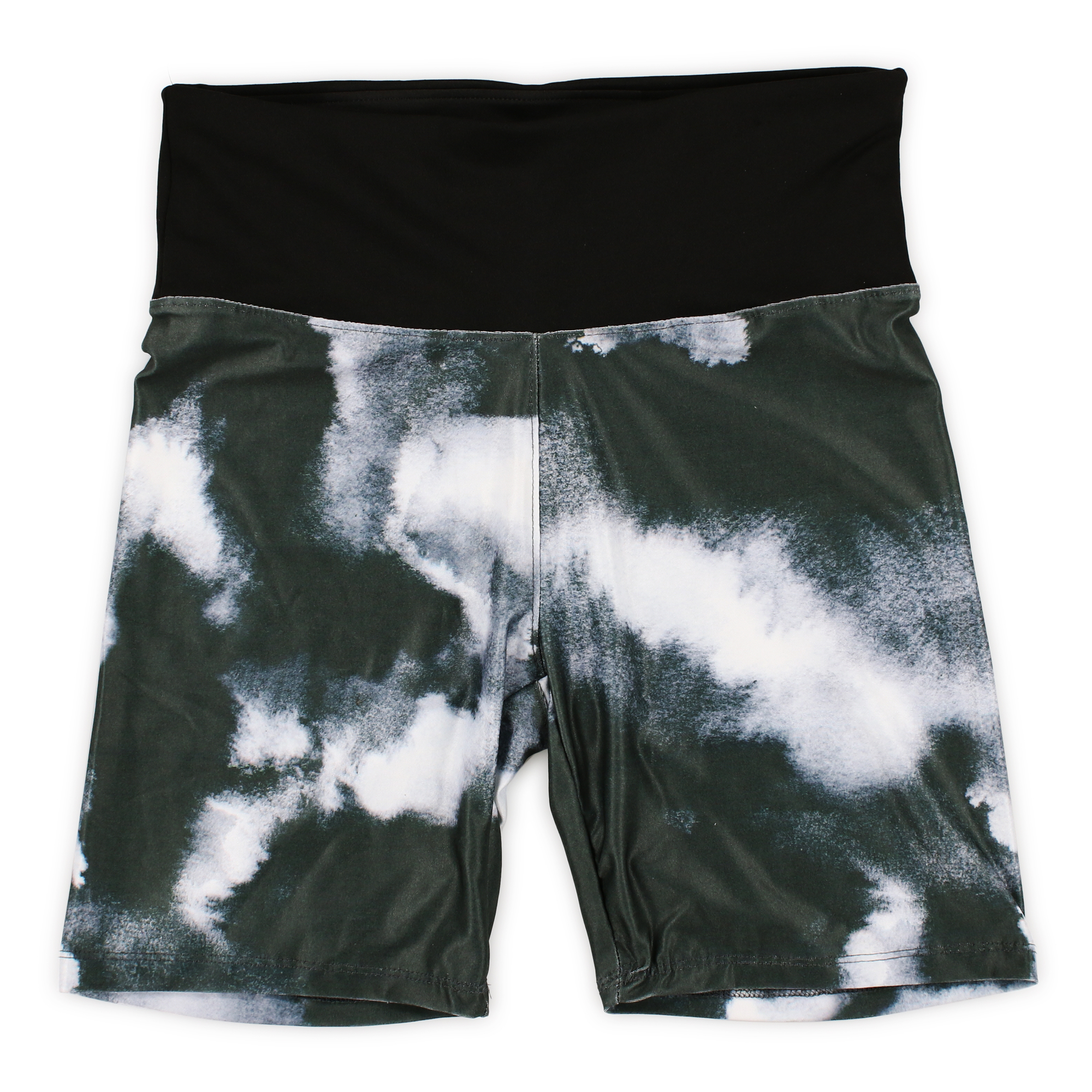 Series-8 Fitness™ Juniors Bike Shorts - Black Tie Dye