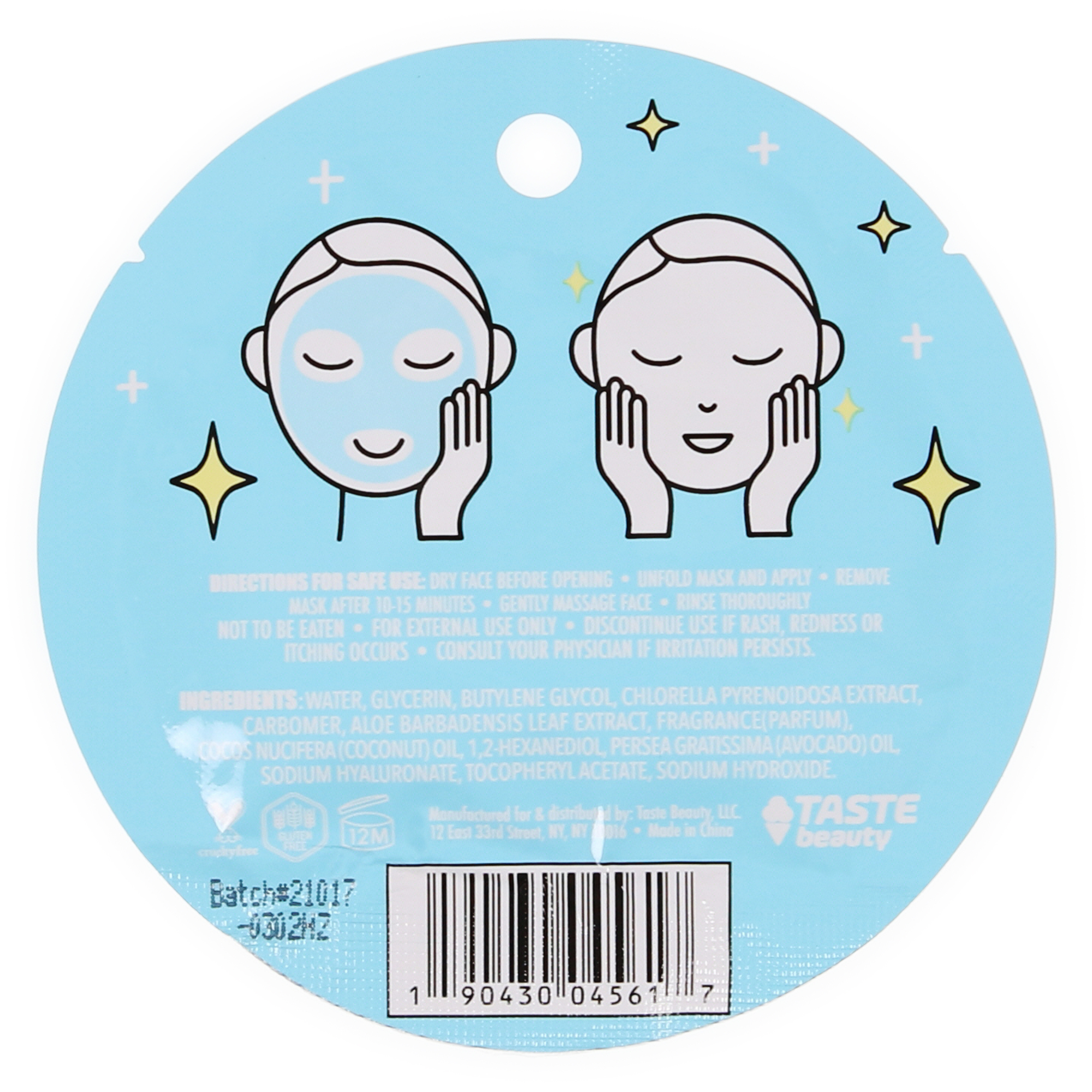 Summer Scented Face Mask, Single-Use 0.67oz