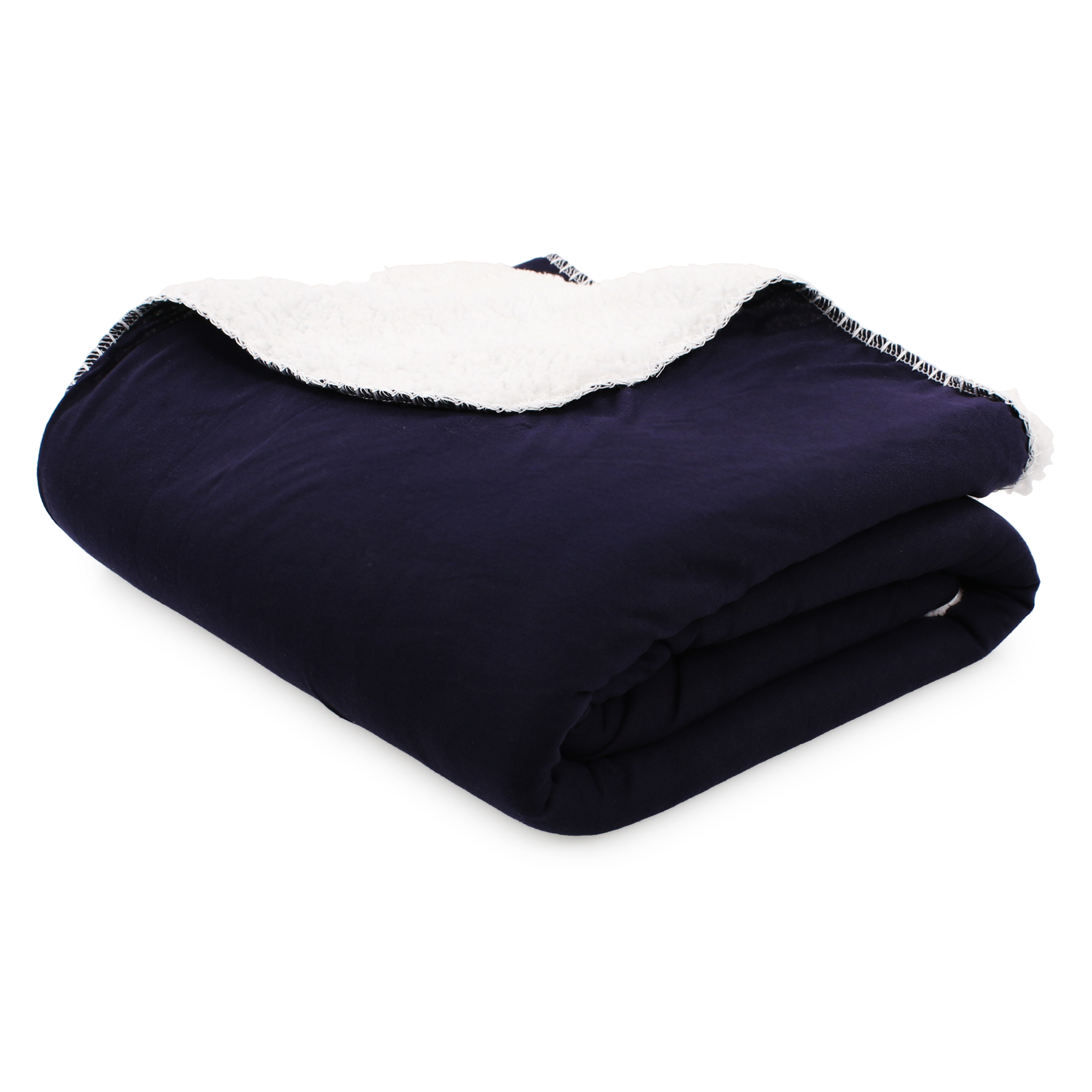Jersey Blanket With Sherpa Fleece Lining 50in x 60in