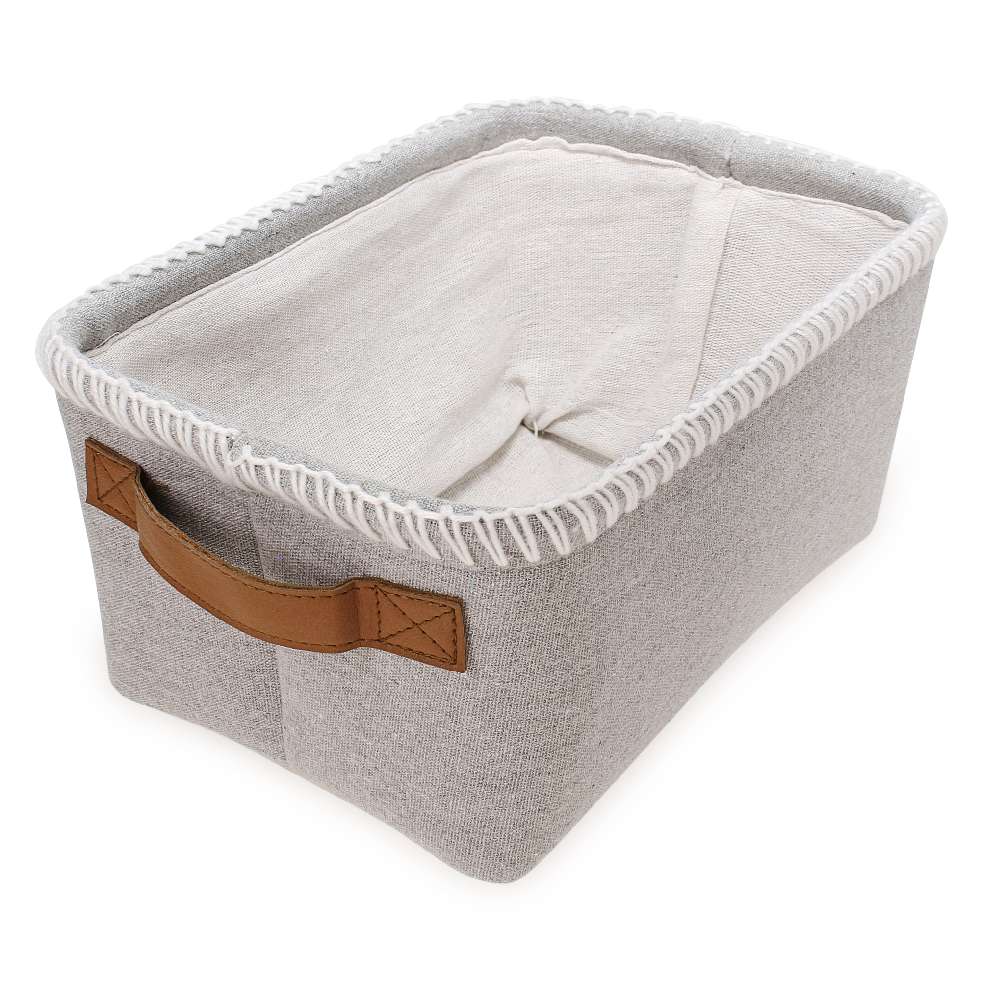Whipstitch Fabric Storage Bin 8in x 12in
