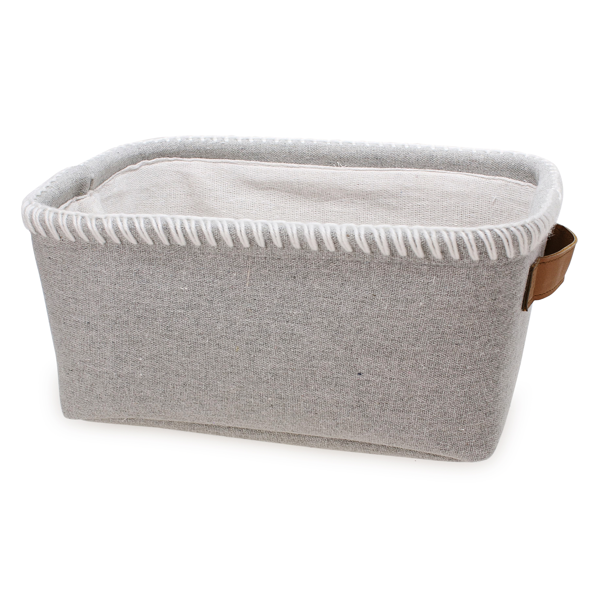 Whipstitch Fabric Storage Bin 8in x 12in
