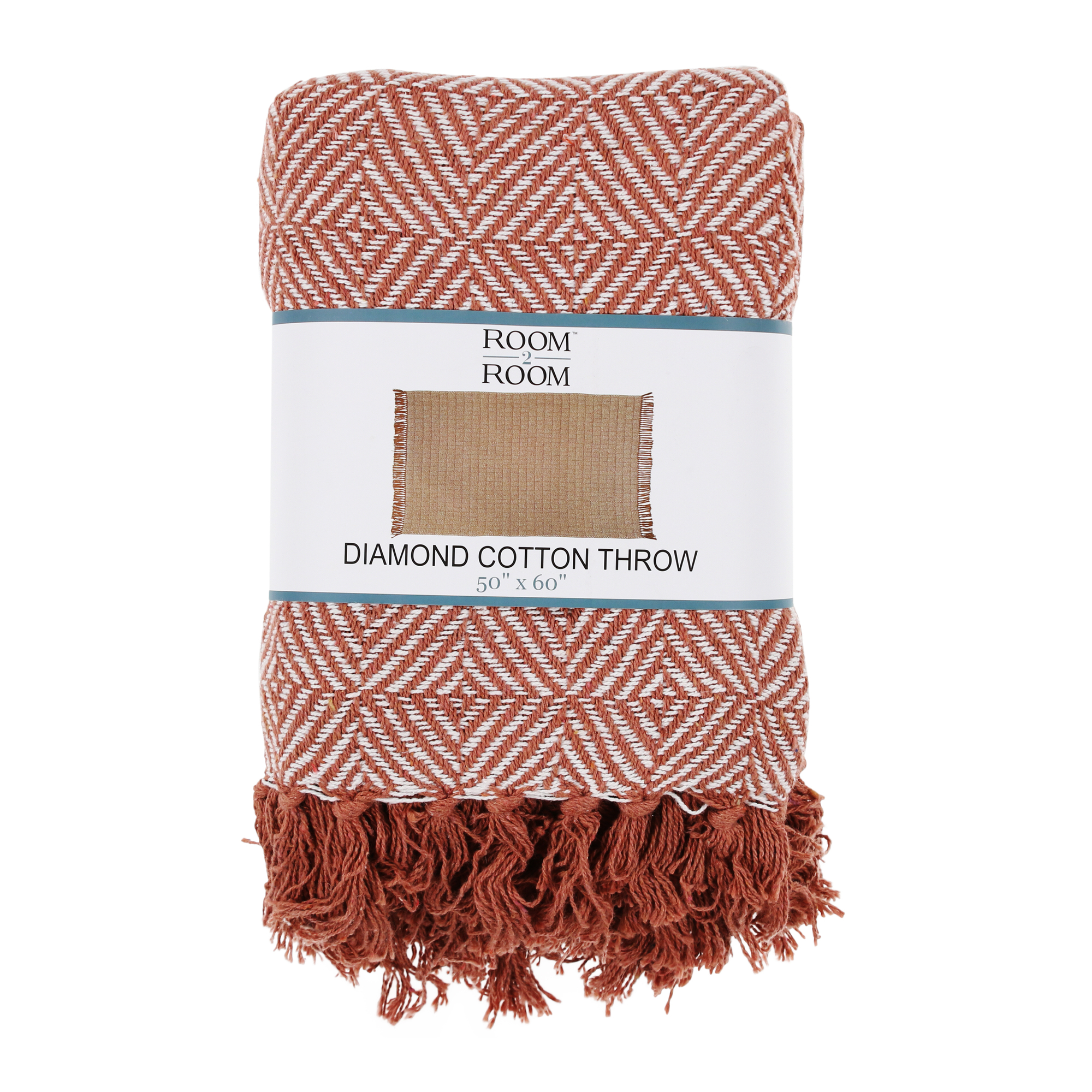 Diamond Cotton Throw Blanket 50in x 60in