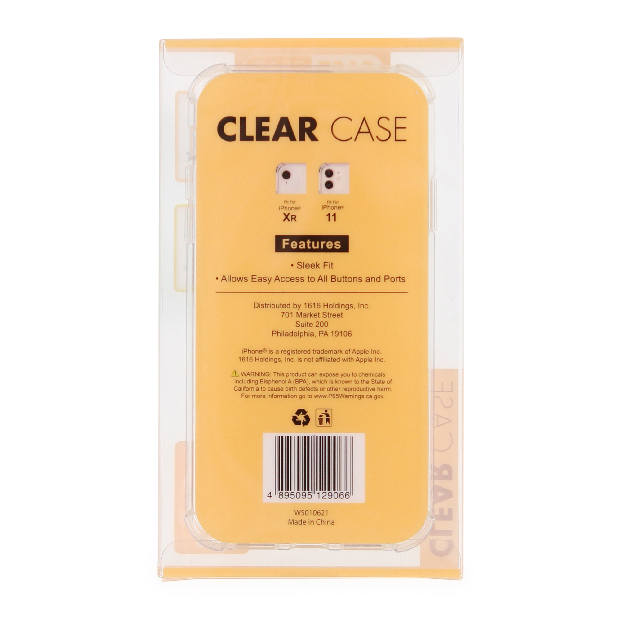 iPhone 11®/Xr® Wireless Charging Compatible Case - Clear