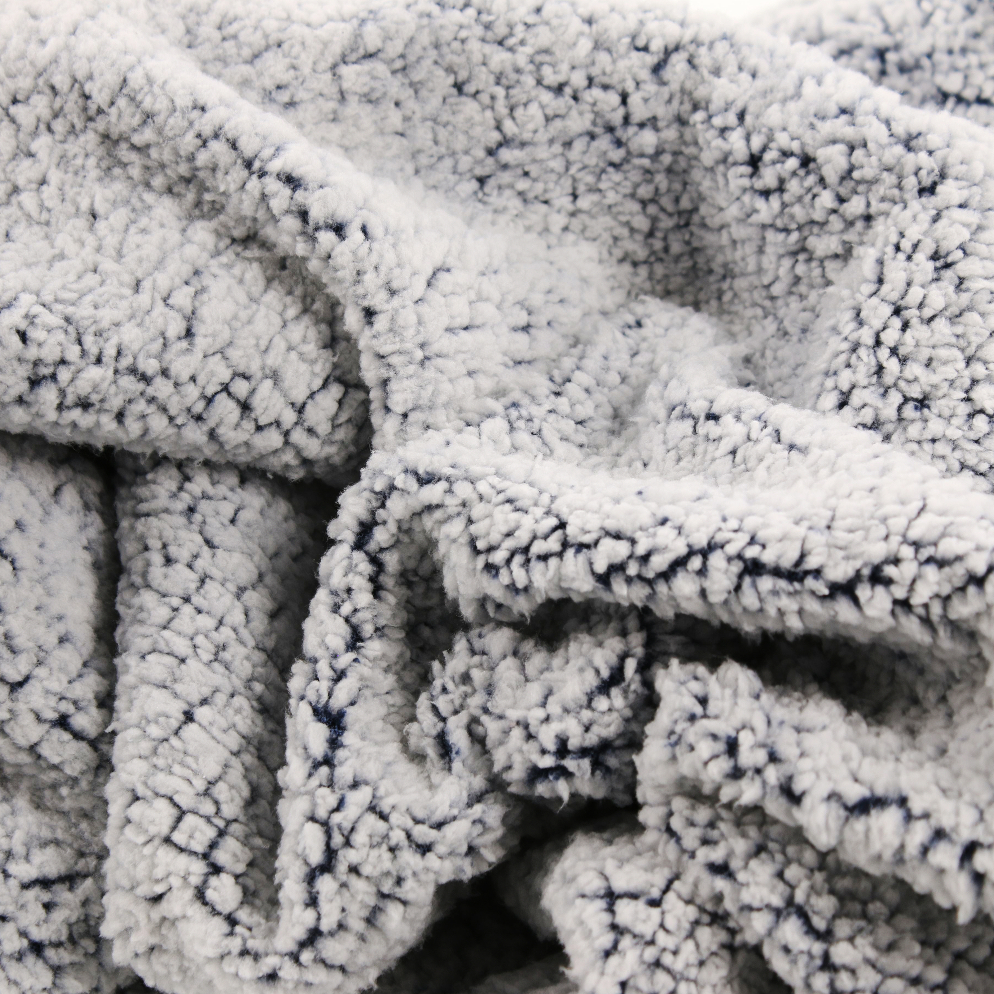 Marled Super-Soft Plush Sherpa Blanket 50in x 60in