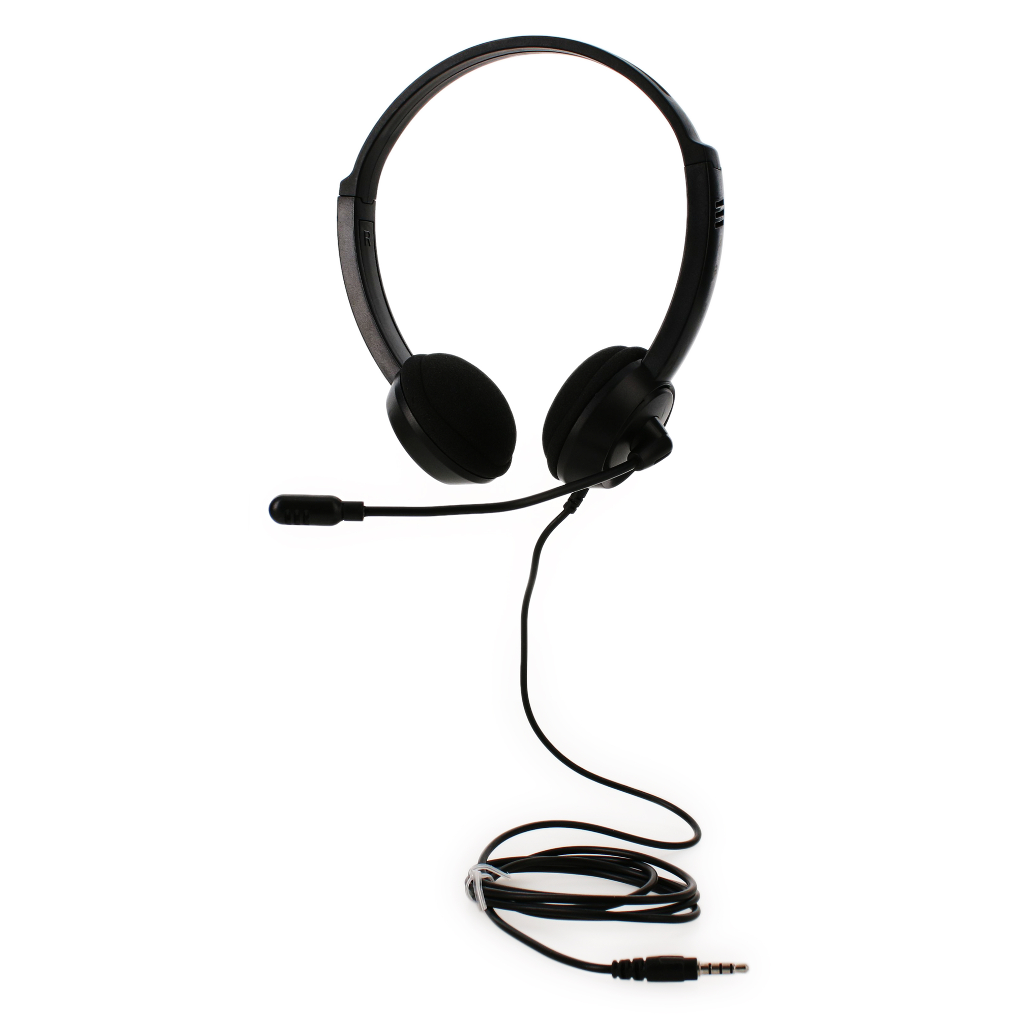 Kid-Safe Volume Limiting Headset w/ Boom Mic For Kids, Aux-in