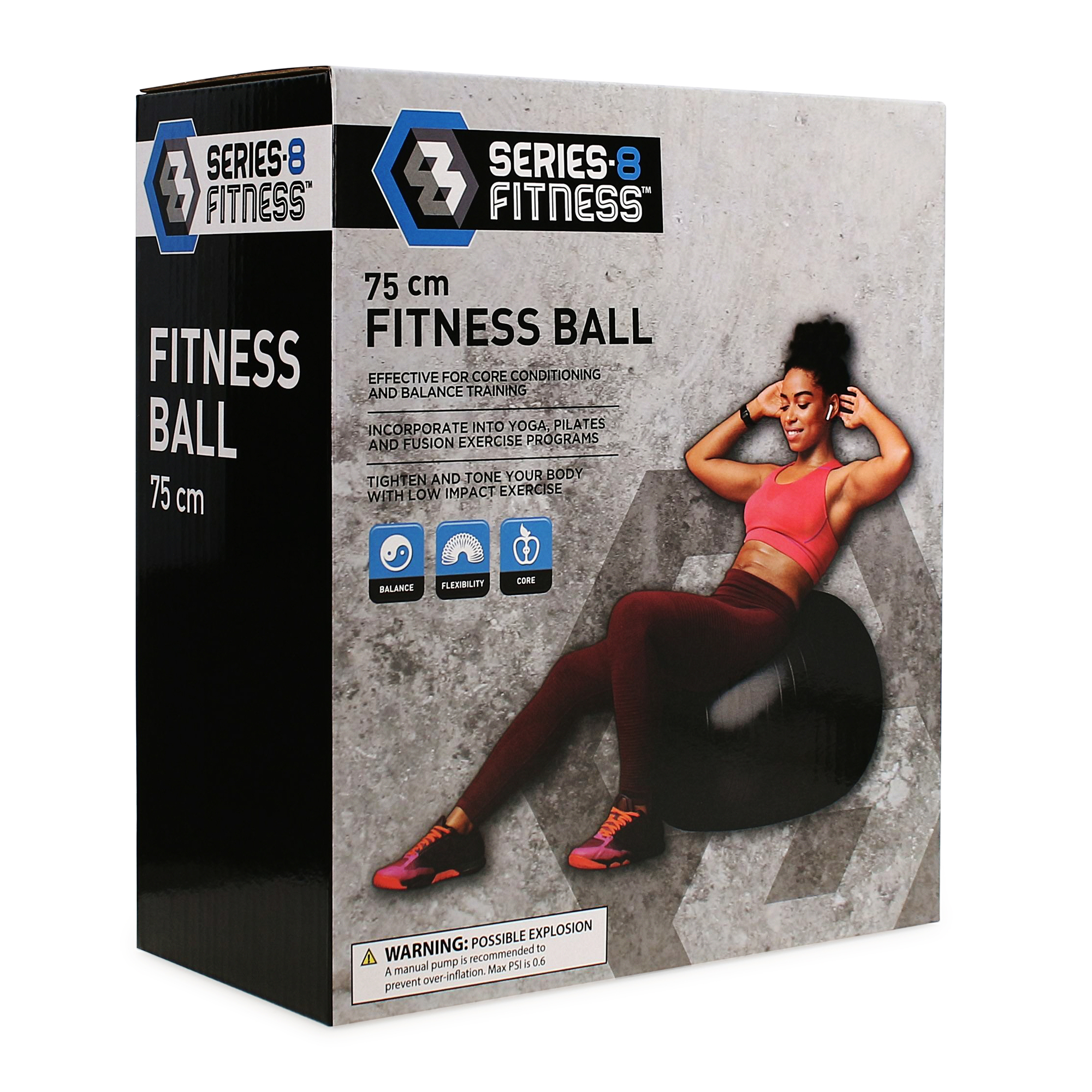 Series-8 Fitness™ Yoga & Exercise Ball 75Cm/29.5in