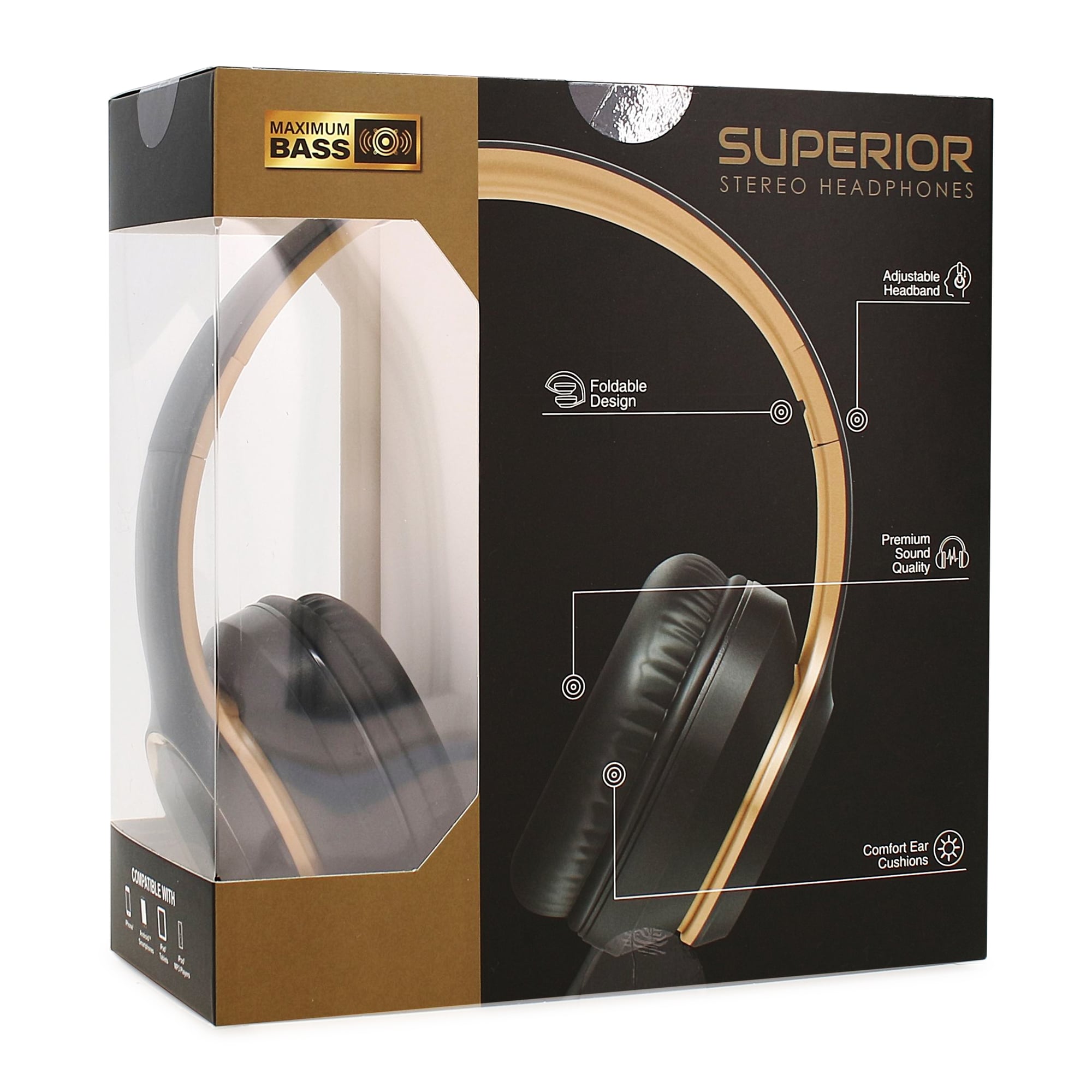 Superior Aux-in Stereo Headphones With Mic